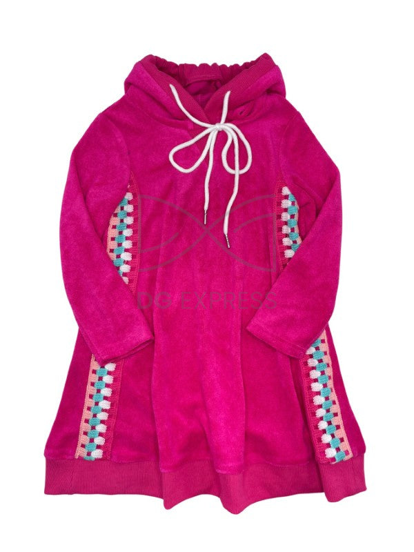 Sister Fruit Girl's Fuschia Crochet Terry Robe