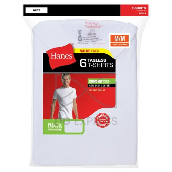 Hanes Men's Crew Undershirt-6 Pack