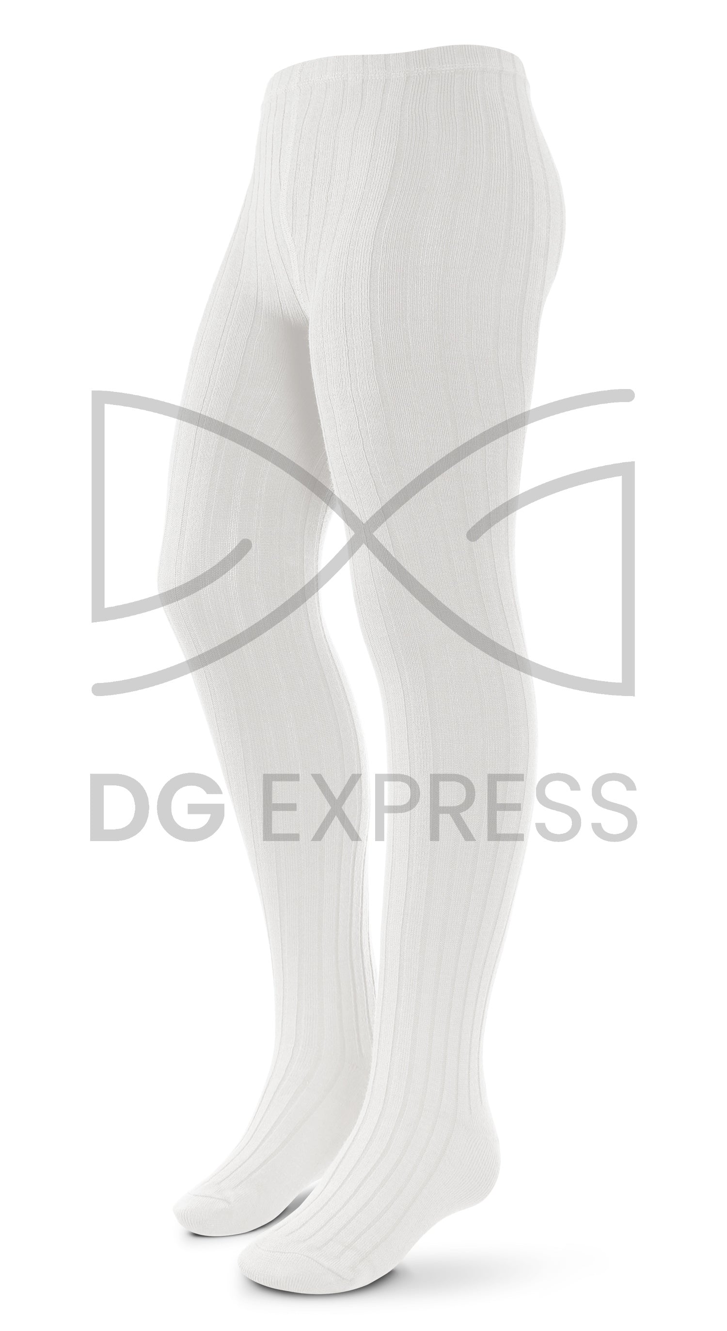 Zubi Girl's Wide Ribbed Cotton Tights