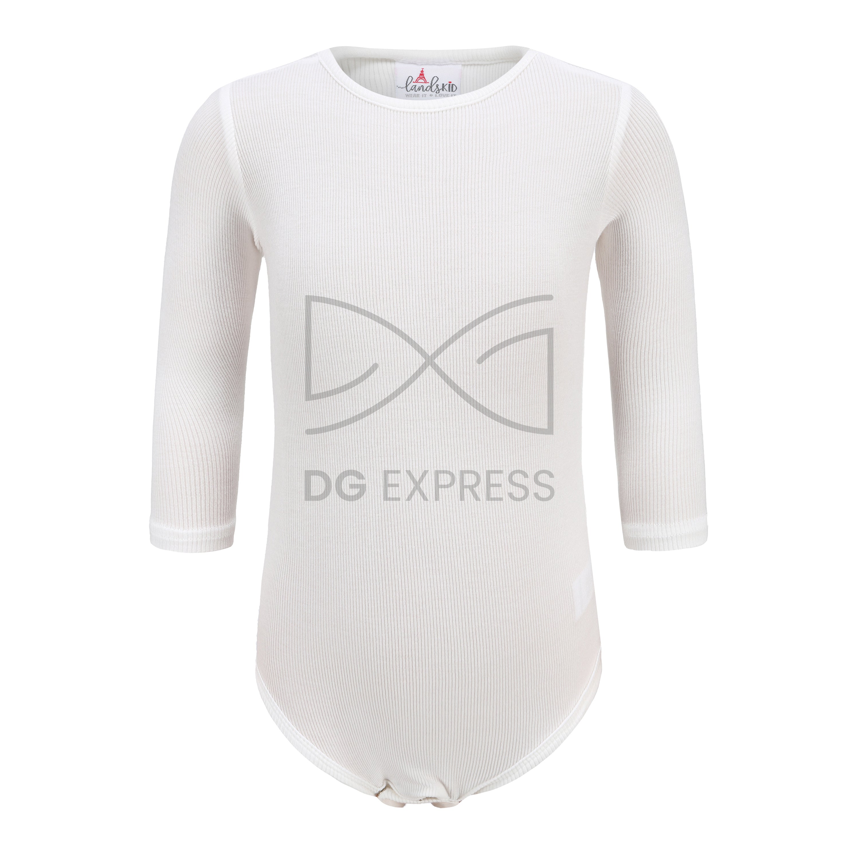 Landskid Baby Ivory Ribbed Onesie