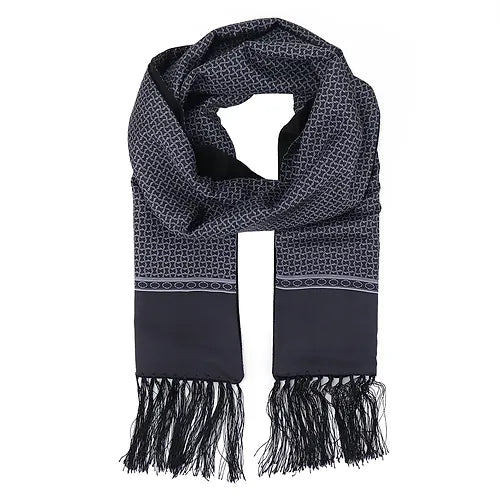 Lucci Men's Reversible Silk & Fur Scarf #9