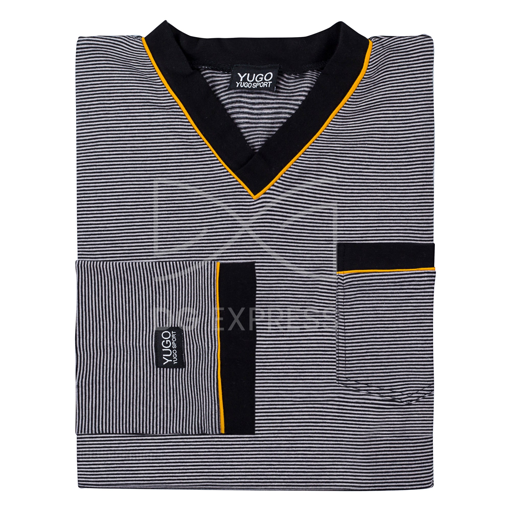 Yugo Men's Black Pajamas #9283