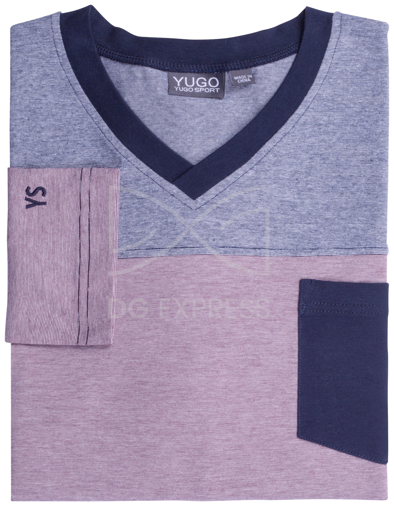Yugo Men's Maroon & Navy Pajamas #9295