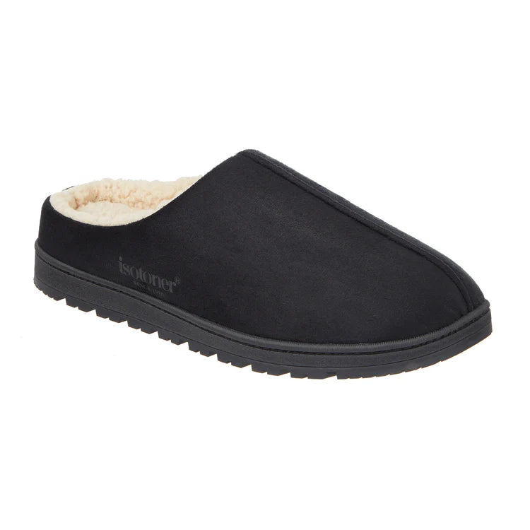Totes Microsuede Black Slipper