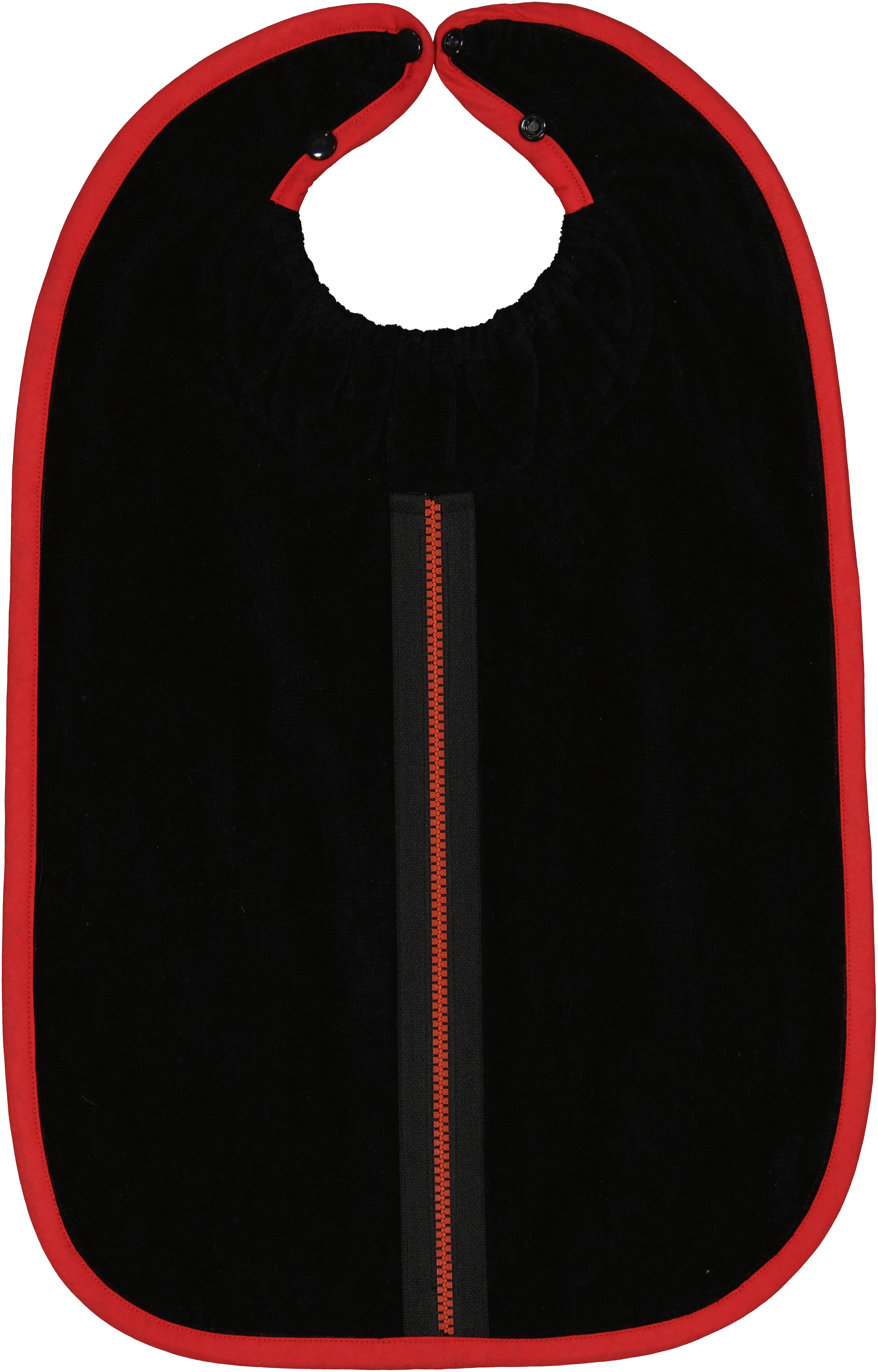 Argail Black With Red Zipper Kids Bib