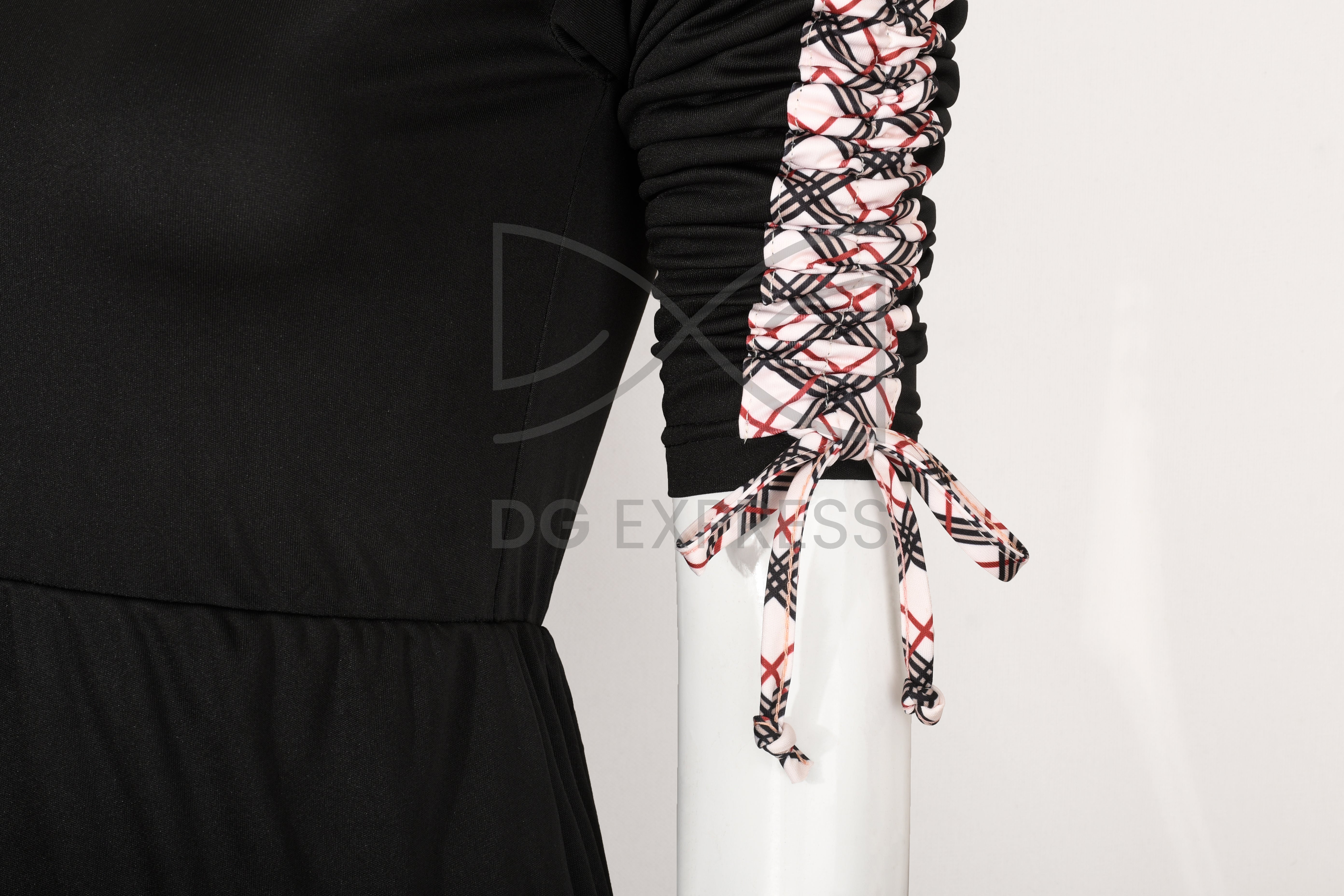 Abstract Ladies Black/Beige Swim Dress