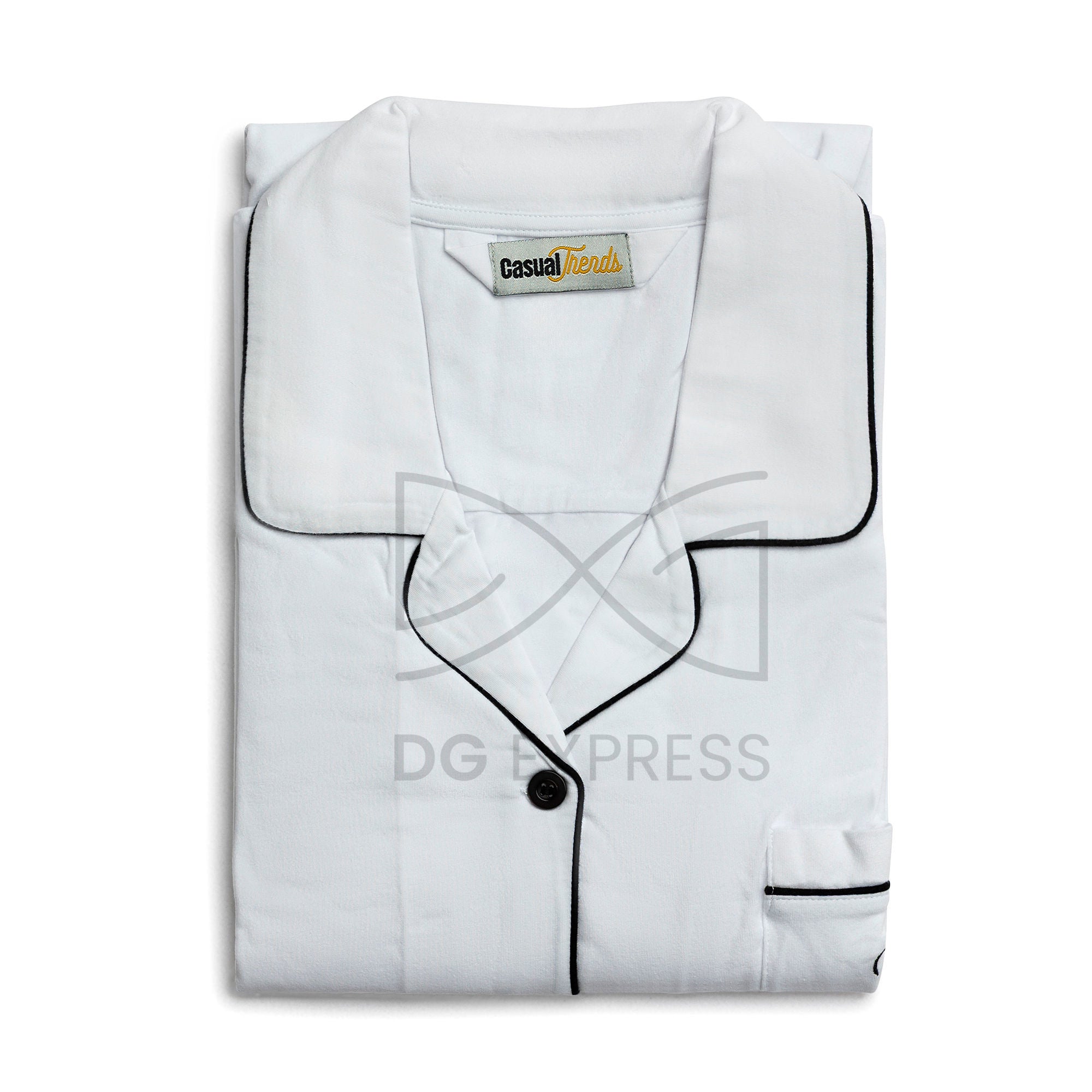 Casual Trends Men's Knit White Night Shirt