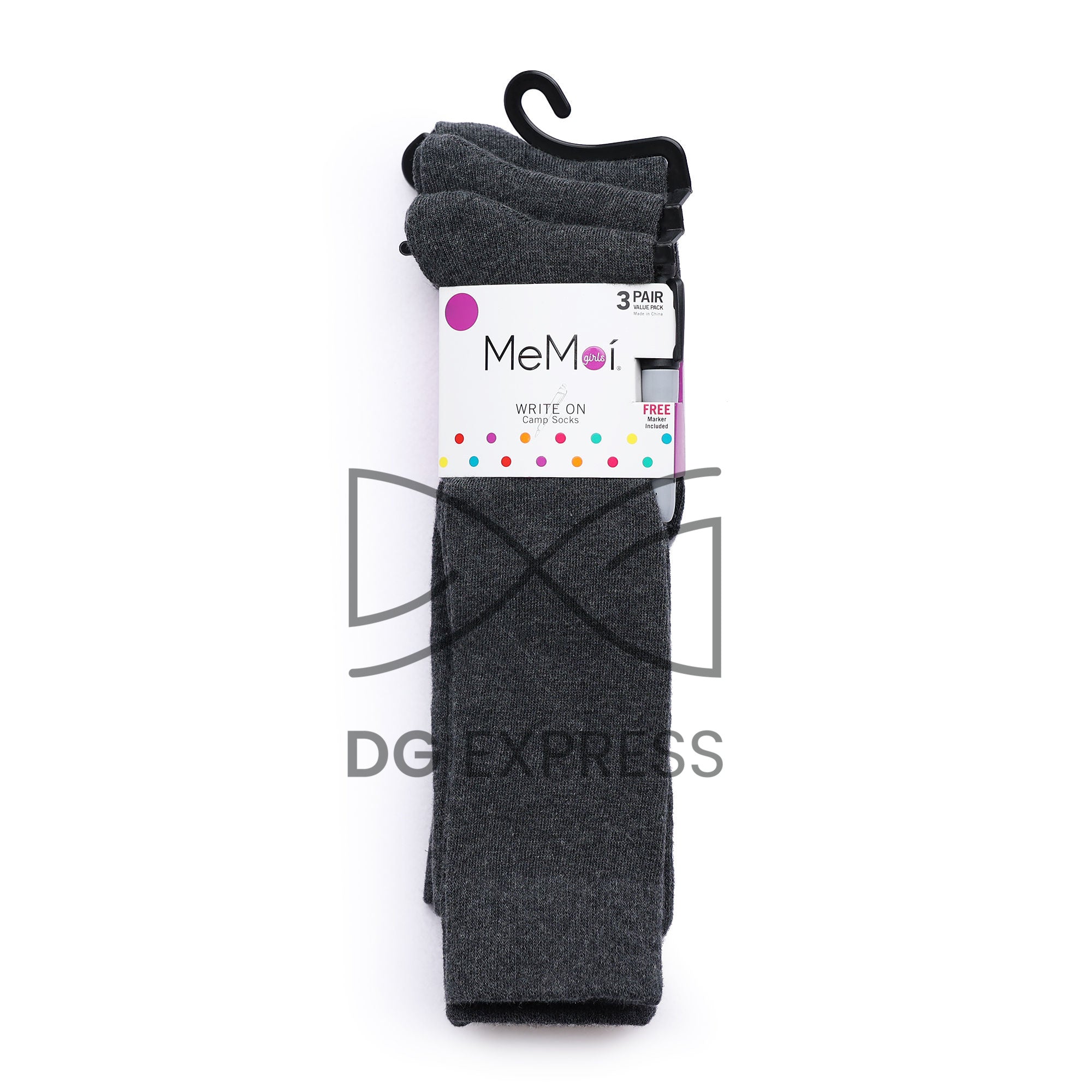 Memoi Girl's Knee Socks 3-Pack