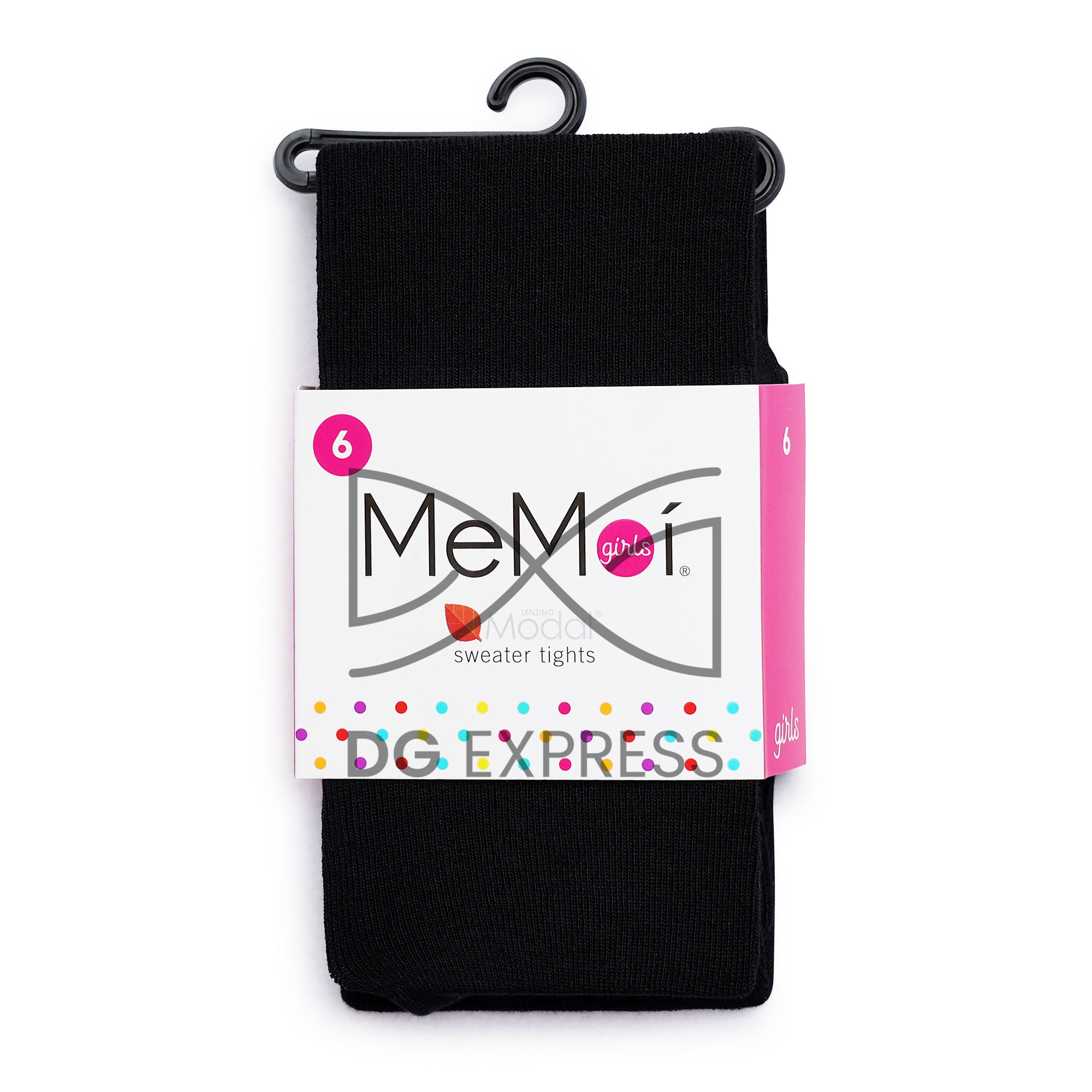 Memoi Modal Black Girl's Sweater Tights