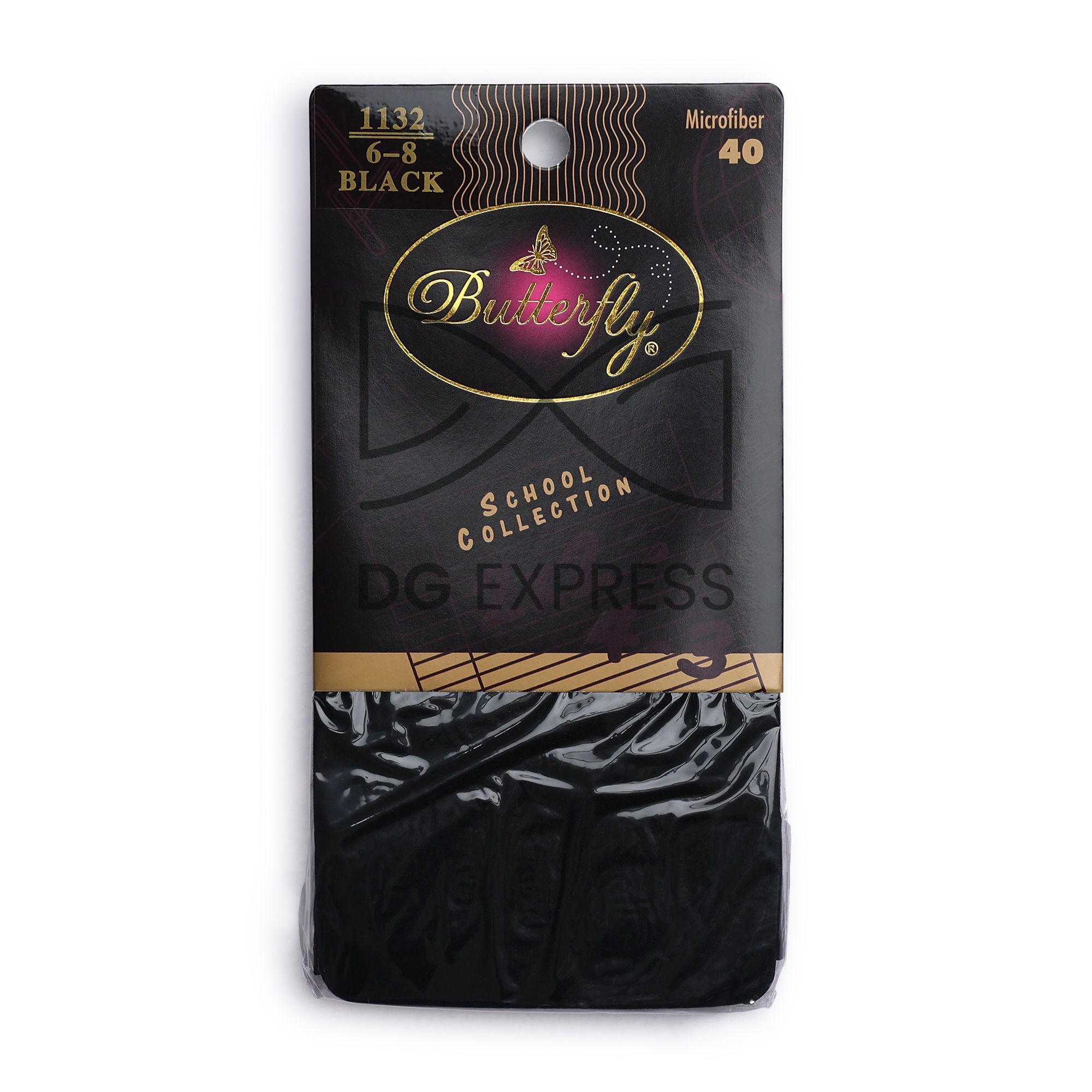 Butterfly School Collection Girls Microfiber Tight