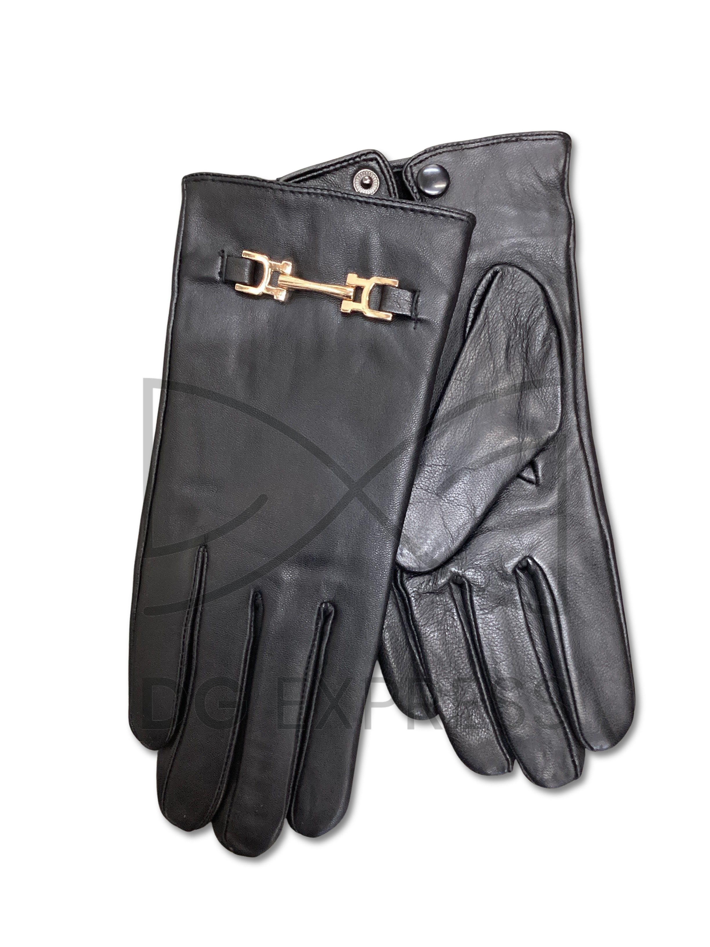 Dac'Ee Ladies Buckle Leather Gloves