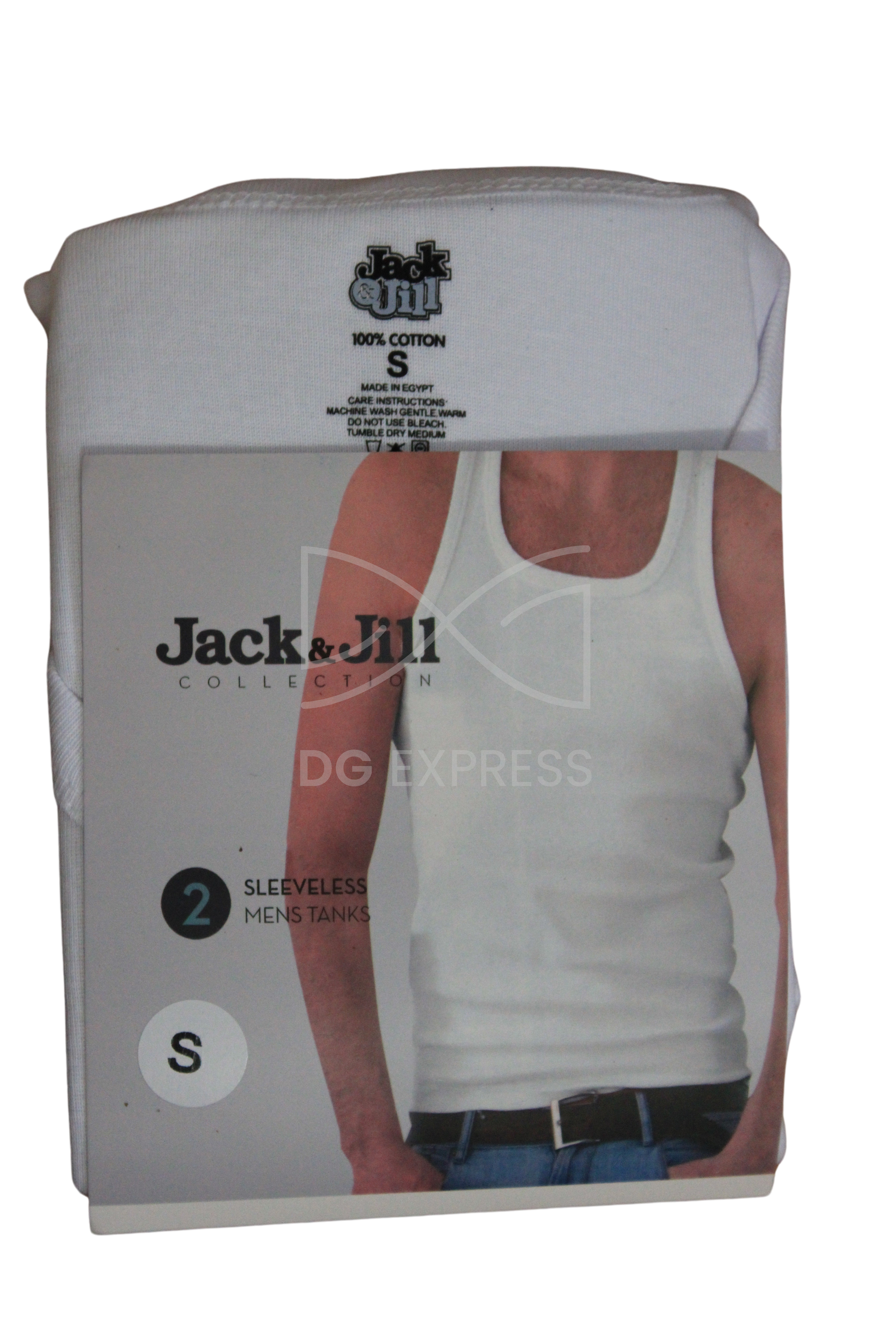 JACK & JILL Mens Undershirts Sleeveless 100% Cotton - Tank Top 2-Pack - 915  - Boytique %