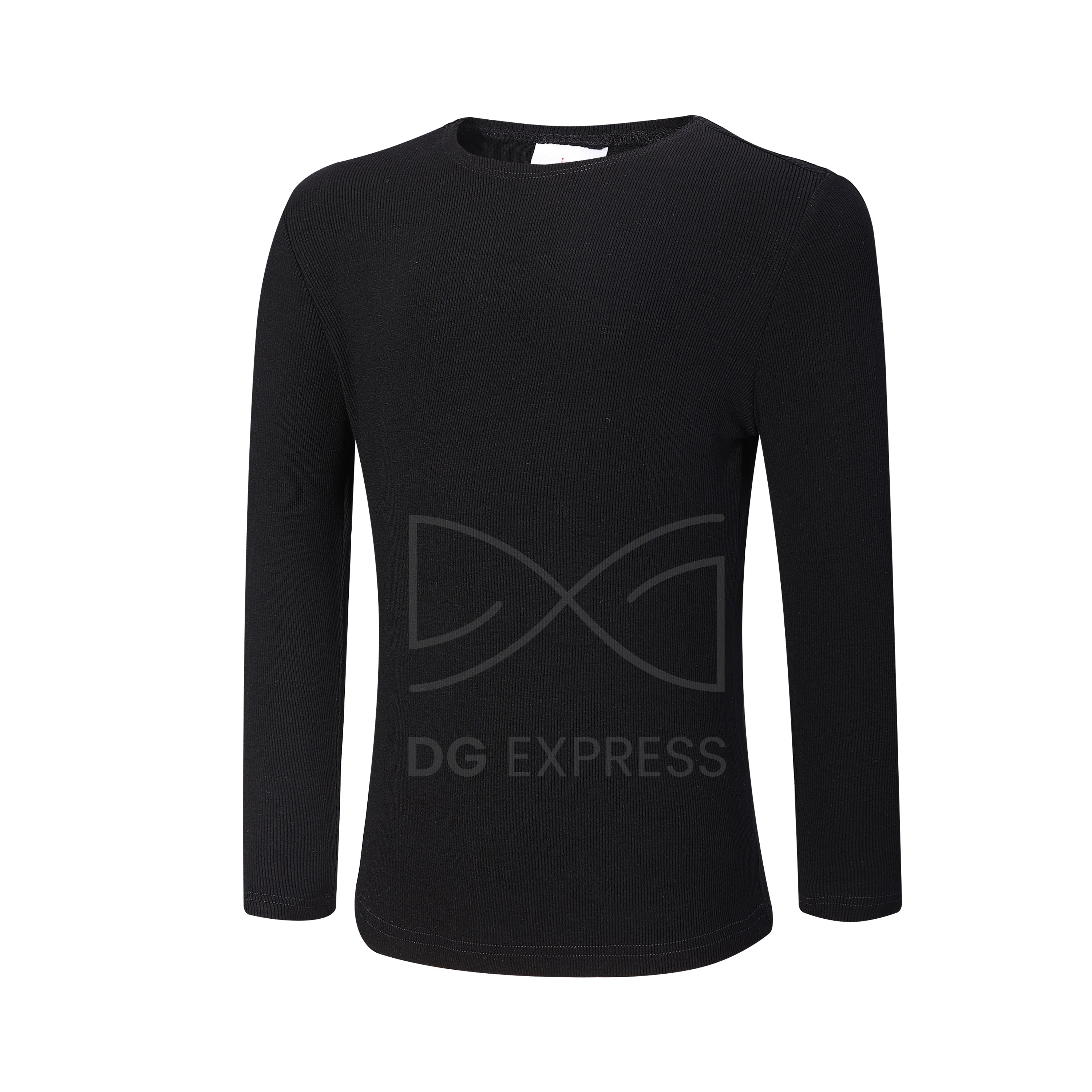 Landskid Girl's Black Fine Ribbed Black Shell