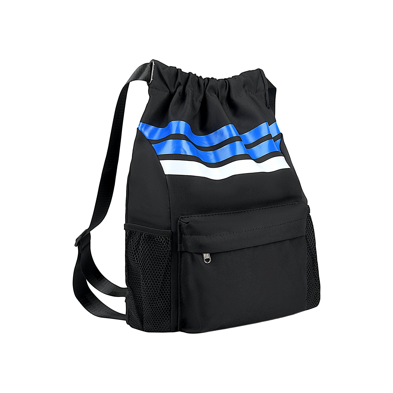 Abstract Drawstring Varsity Backpack