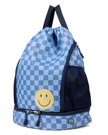 Memoi Smiley Checkered Backpack