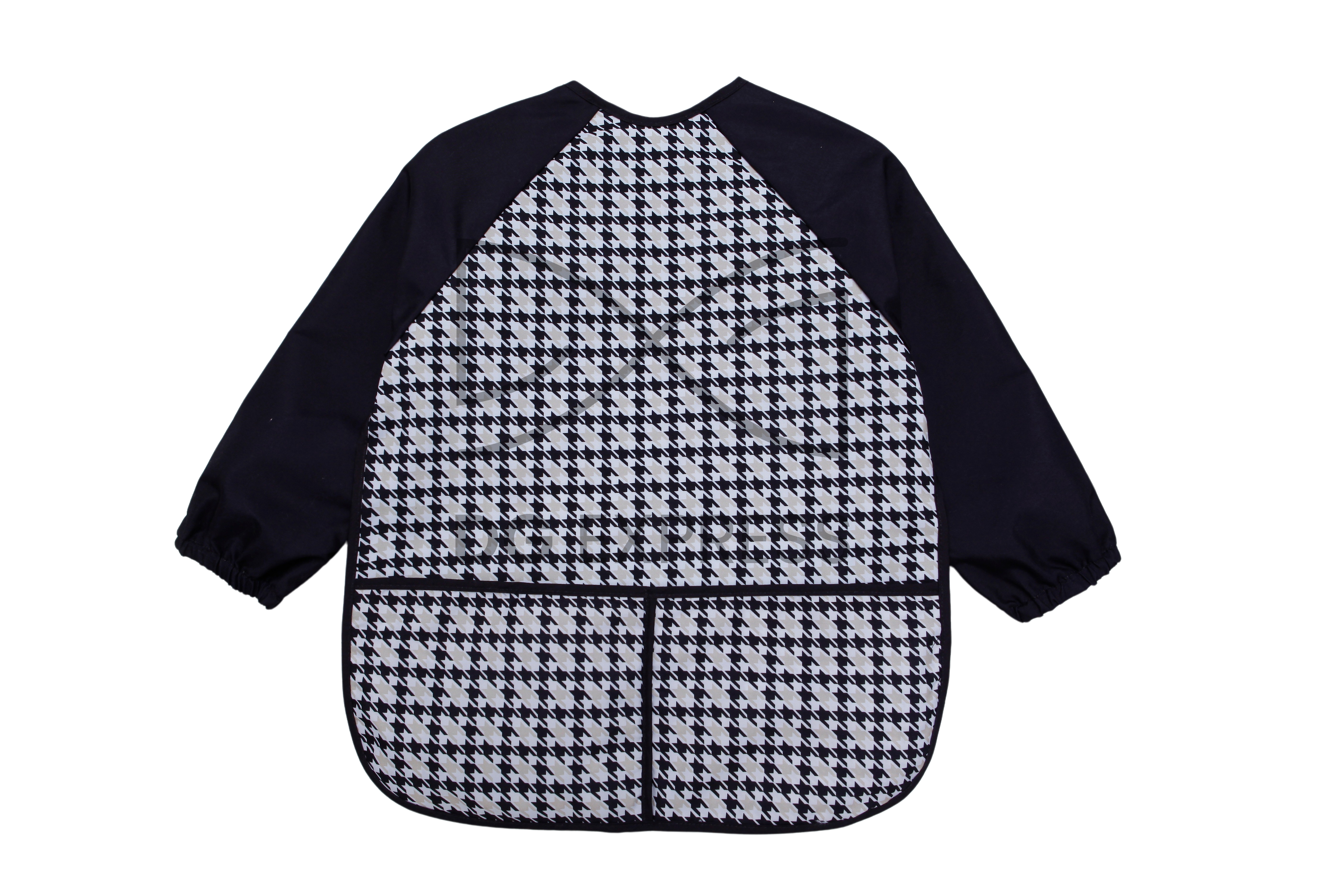 Abstract Black & White Houndstooth Smock