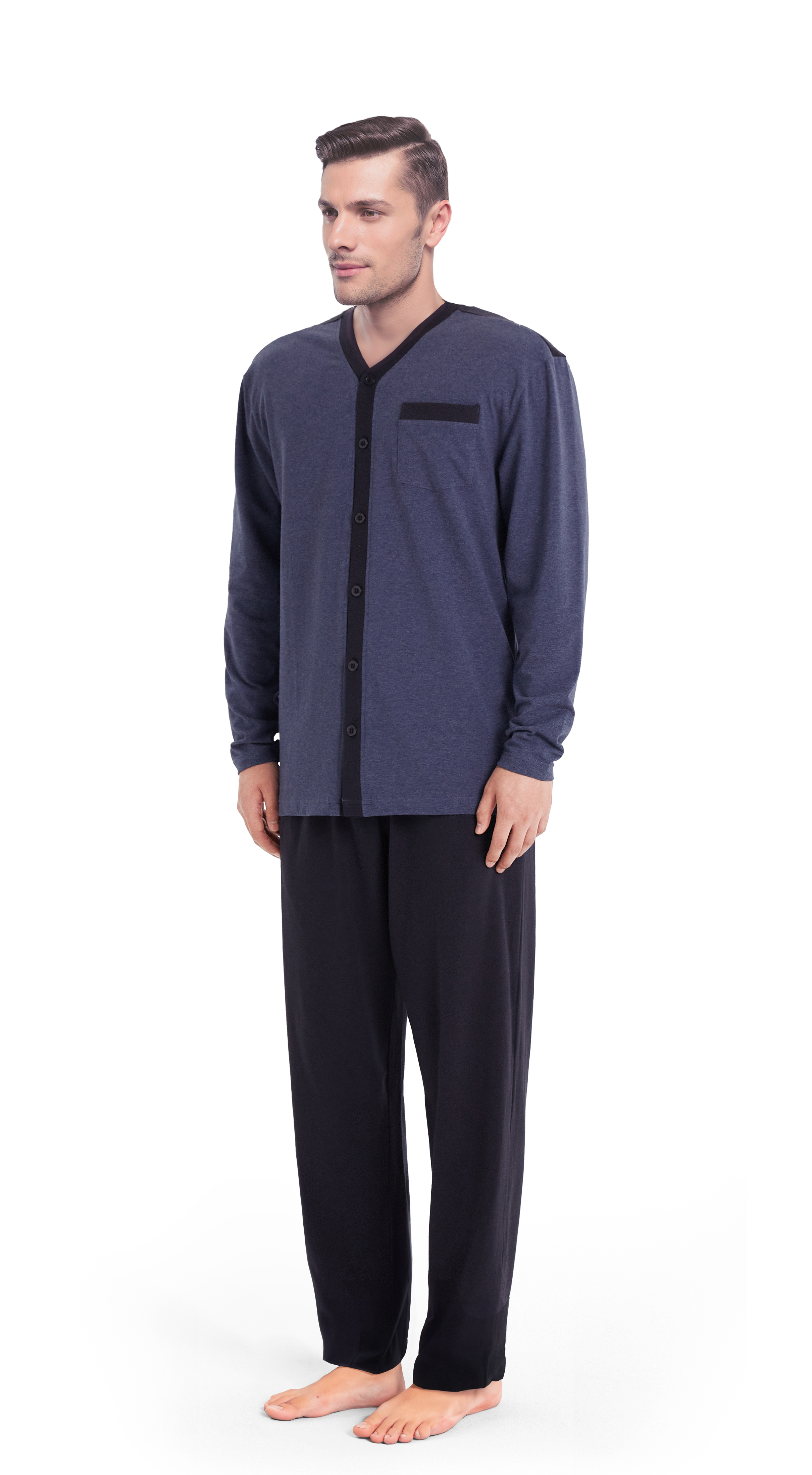 Casual Trends Men's Buttoned Pajamas