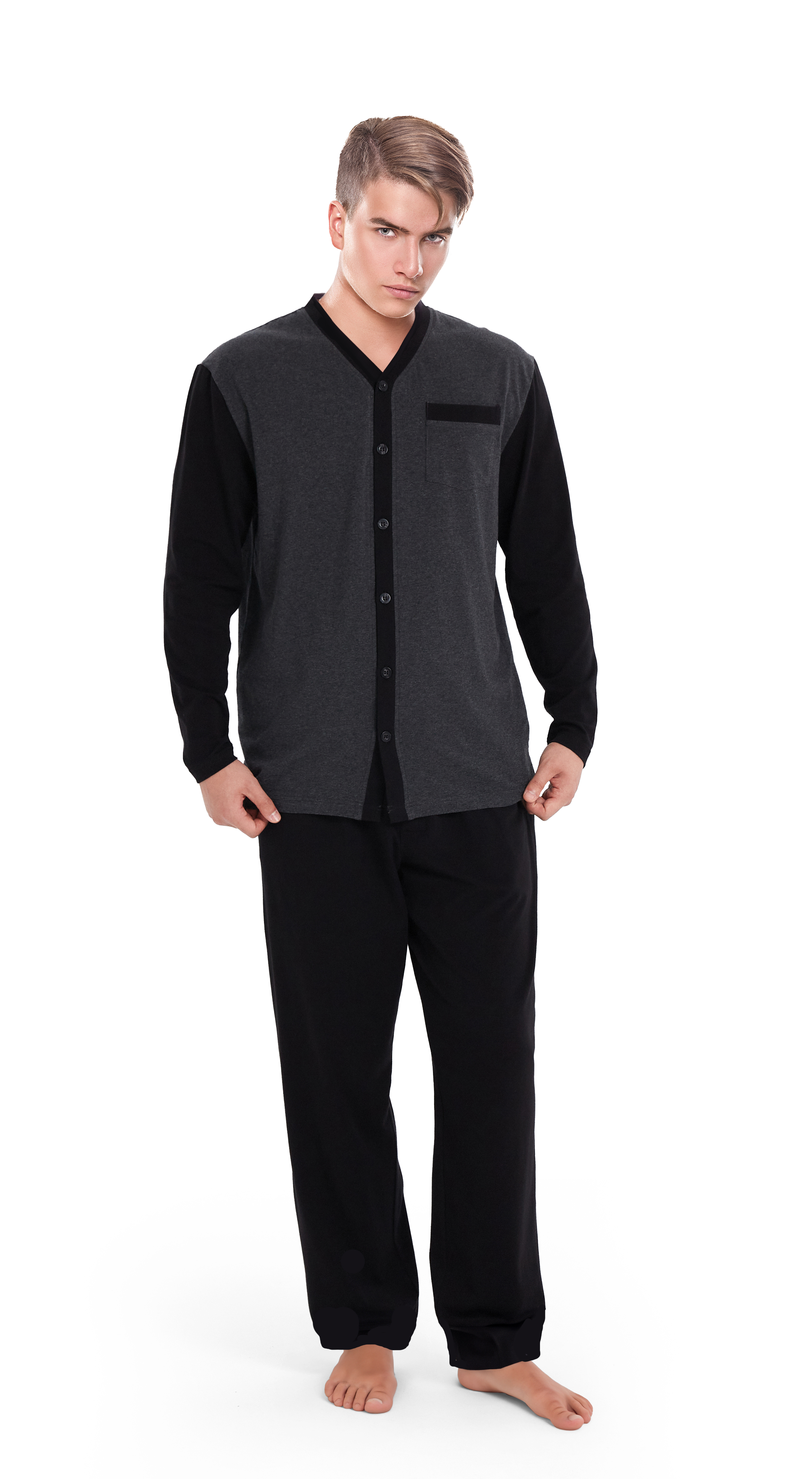 Casual Trends Men's Buttoned Pajamas