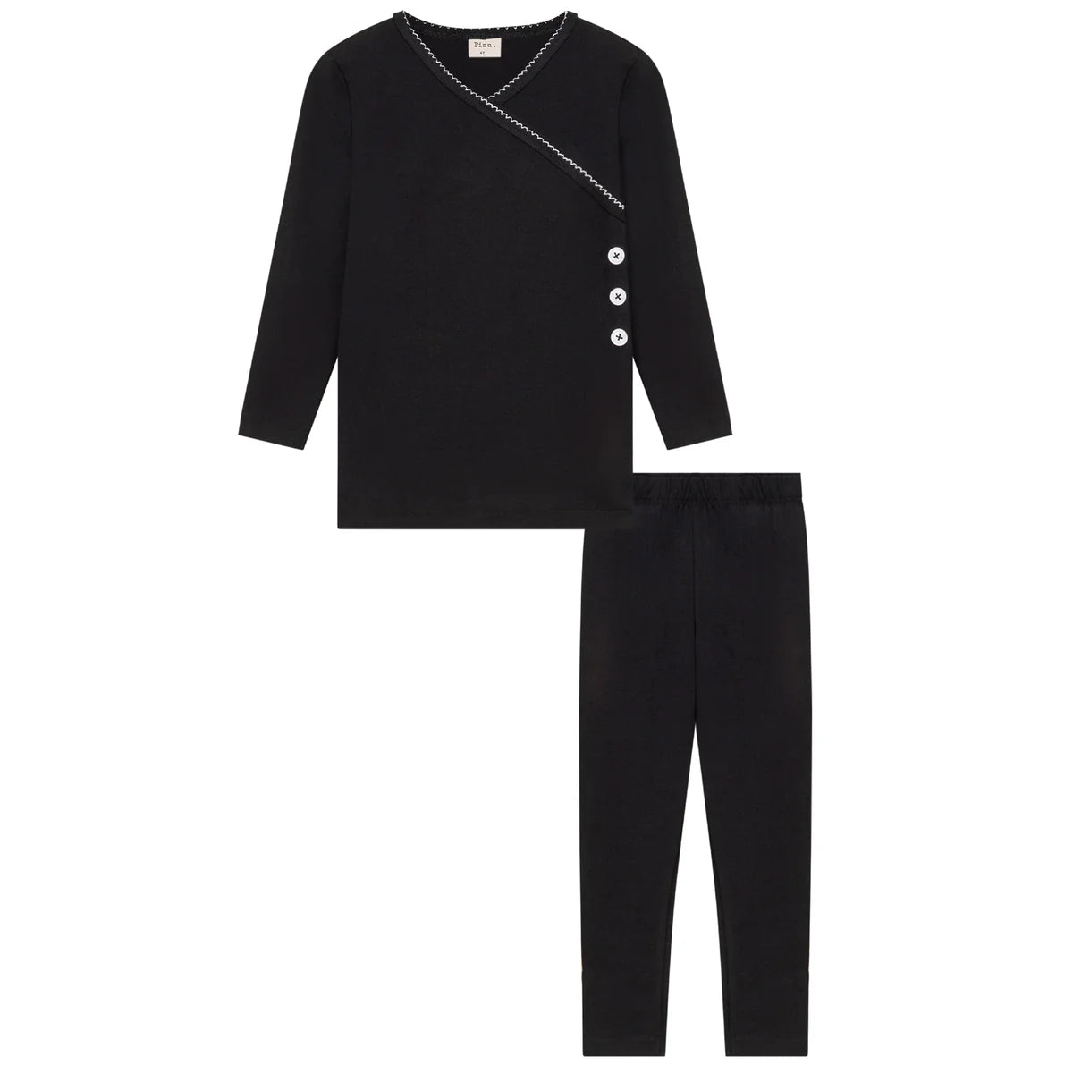 All Navy Black Side Wrap Boy's Pajamas