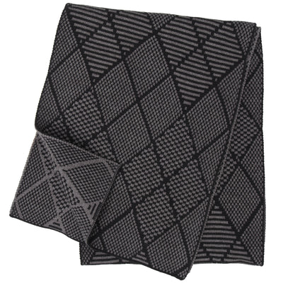 Zubii Men's Checked Argyle Knit Scarf