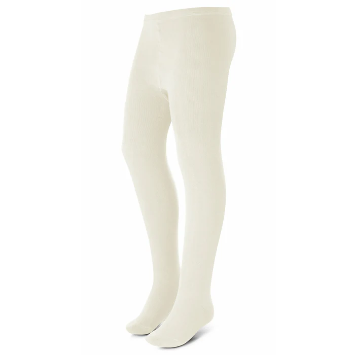 Zubii Kid's Cotton Flat Ivory Tights
