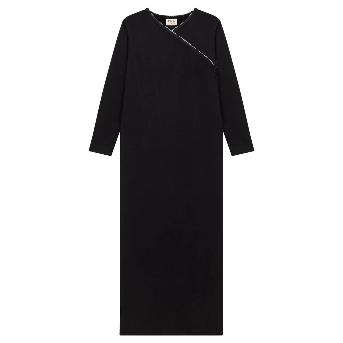 All Navy Black Side Wrap Night Gown