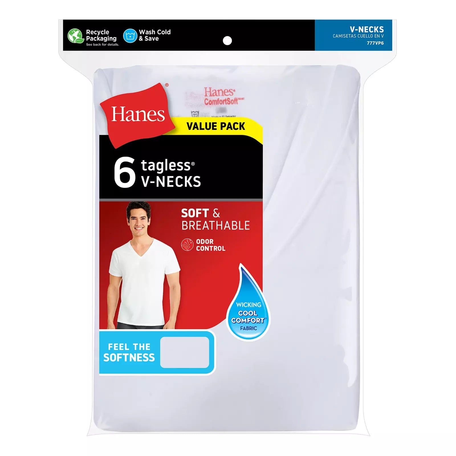 Hanes Men's V-Neck Undershirt 6pk