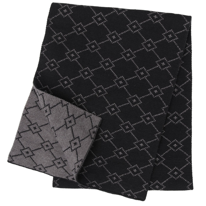 Zubii Men's Knit Diamond Texture Scarf