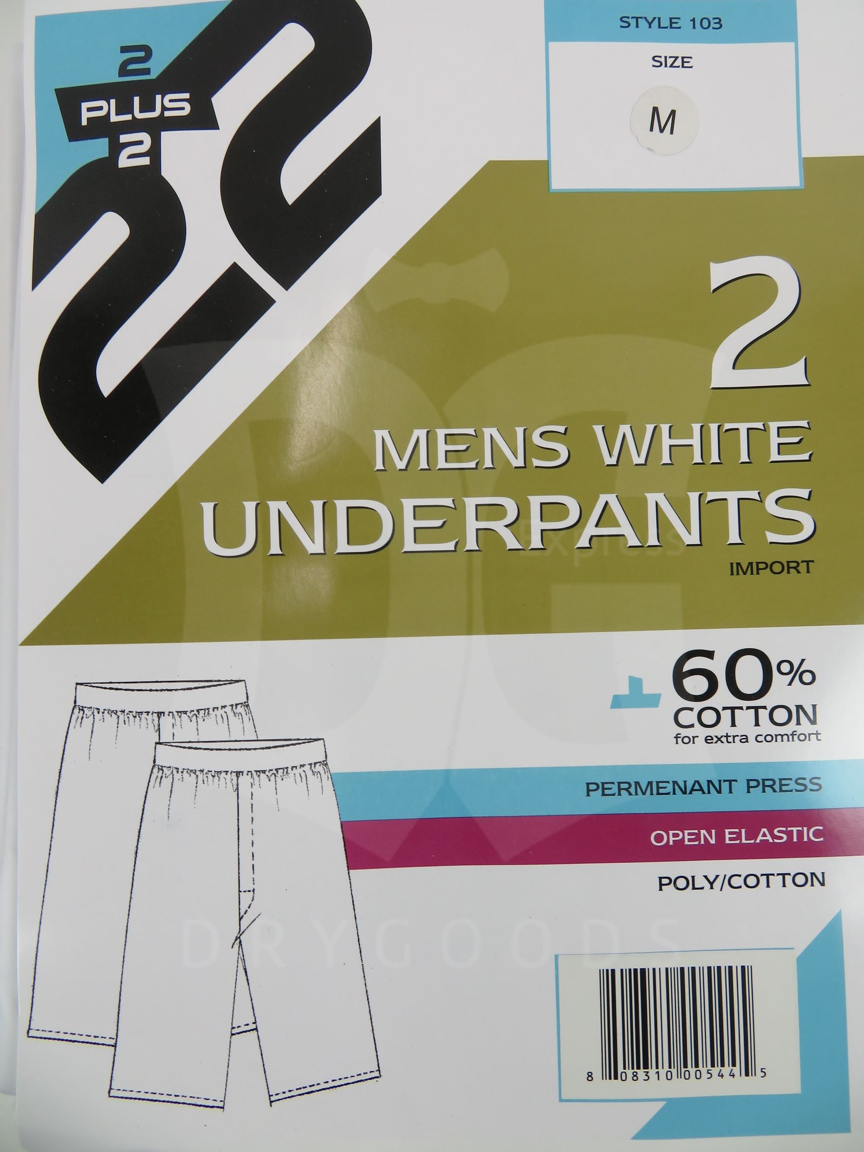 2 Plus 2 Mens Long Boxers