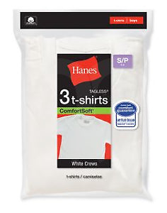 Hanes Boys Crew Neck Undershirts