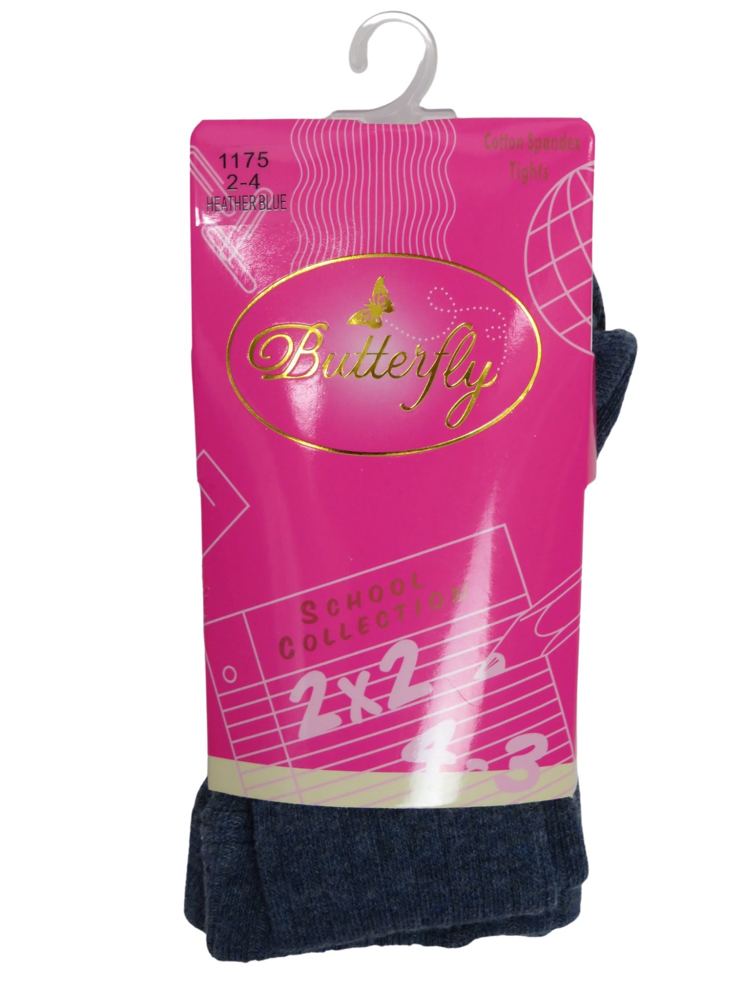Butterfly Girls Ribbed Cotton Tights