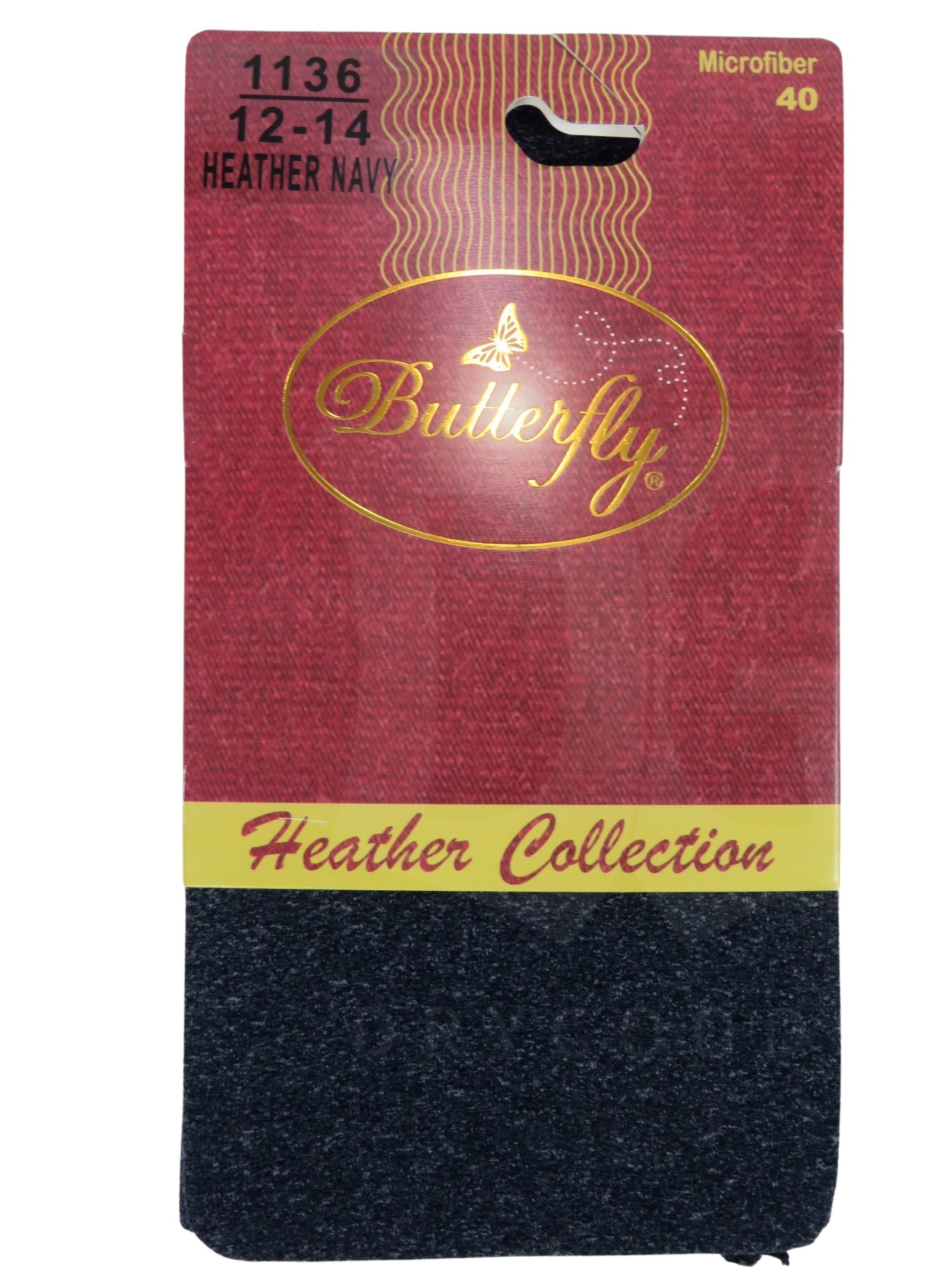 Butterfly Heather Collection Girls Microfiber Tigh