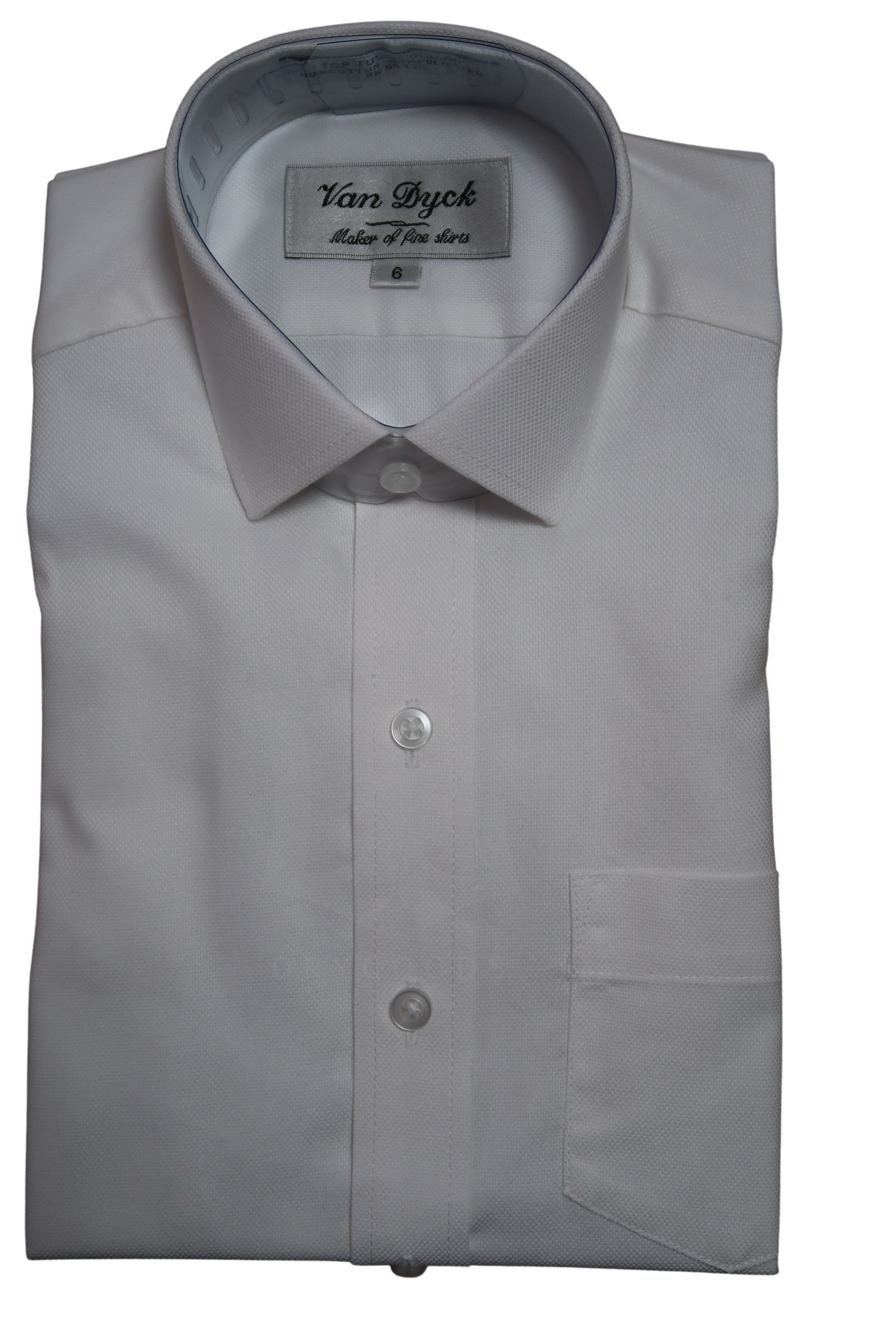 Van Dyck Boys White On White Shirt