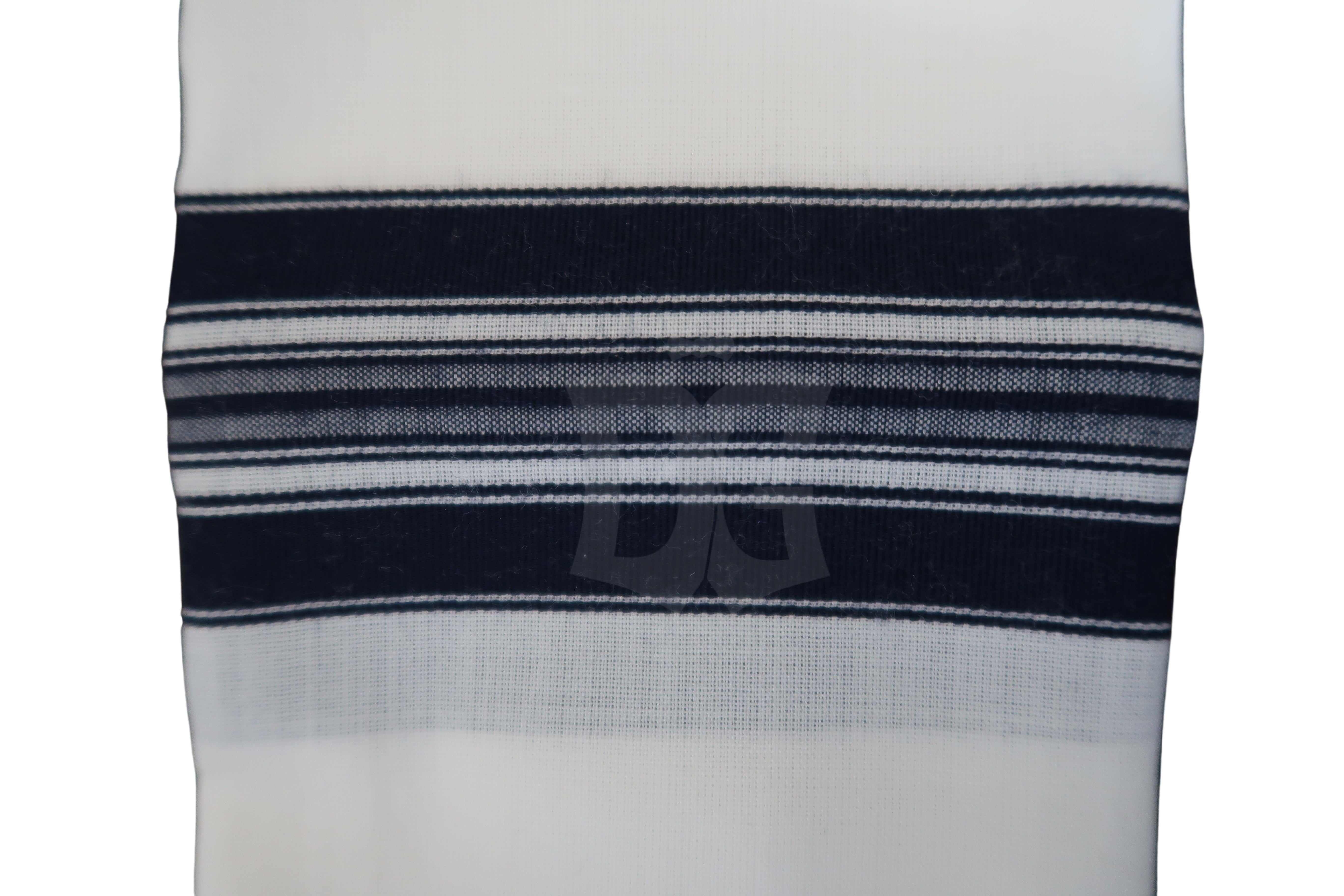 Keter Mens Wool Tzizis With Blue Stripe