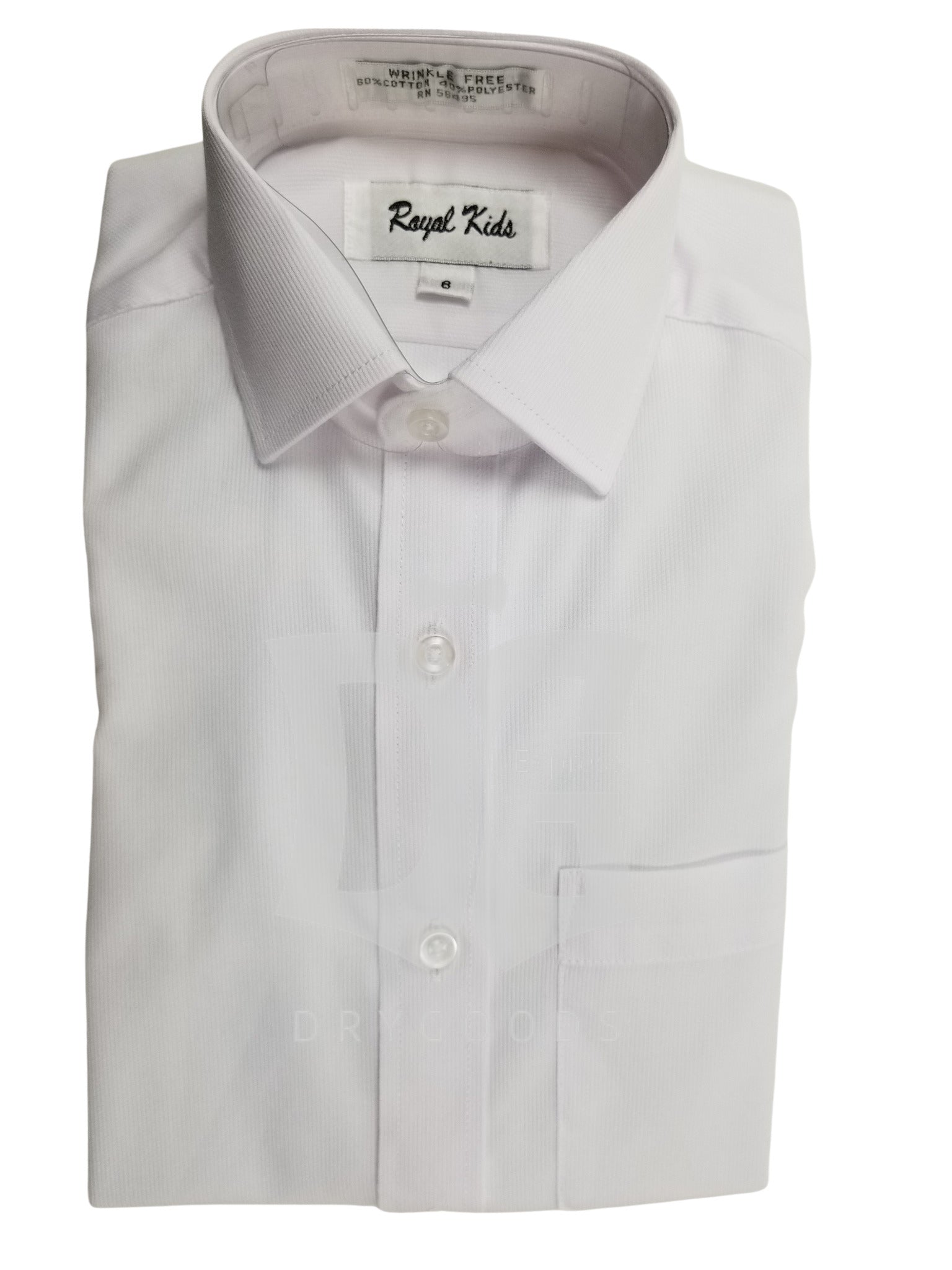 Royal Kids Boys White On White Shirt