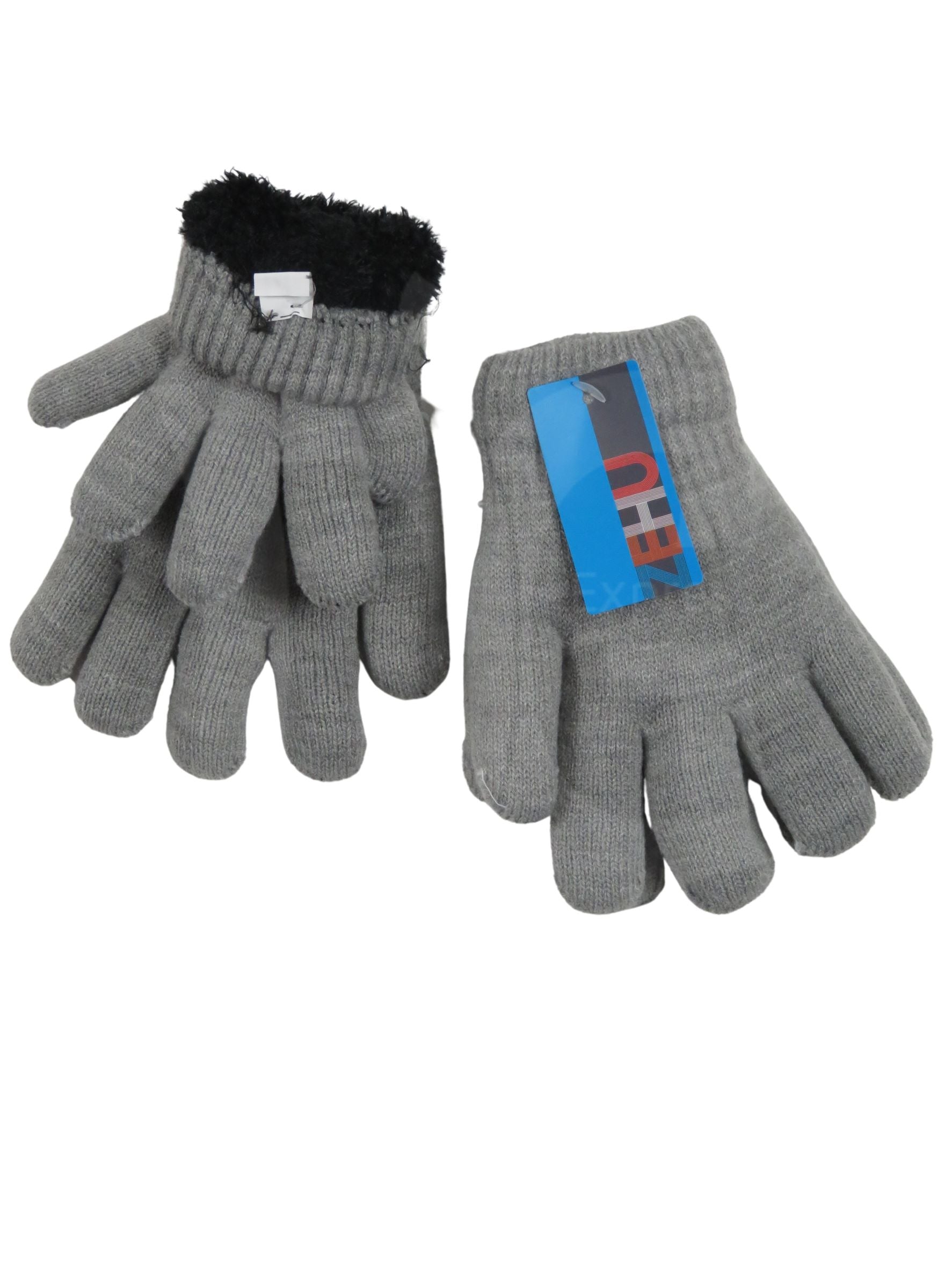 Zehu Gloves Knitted With Fur Lining