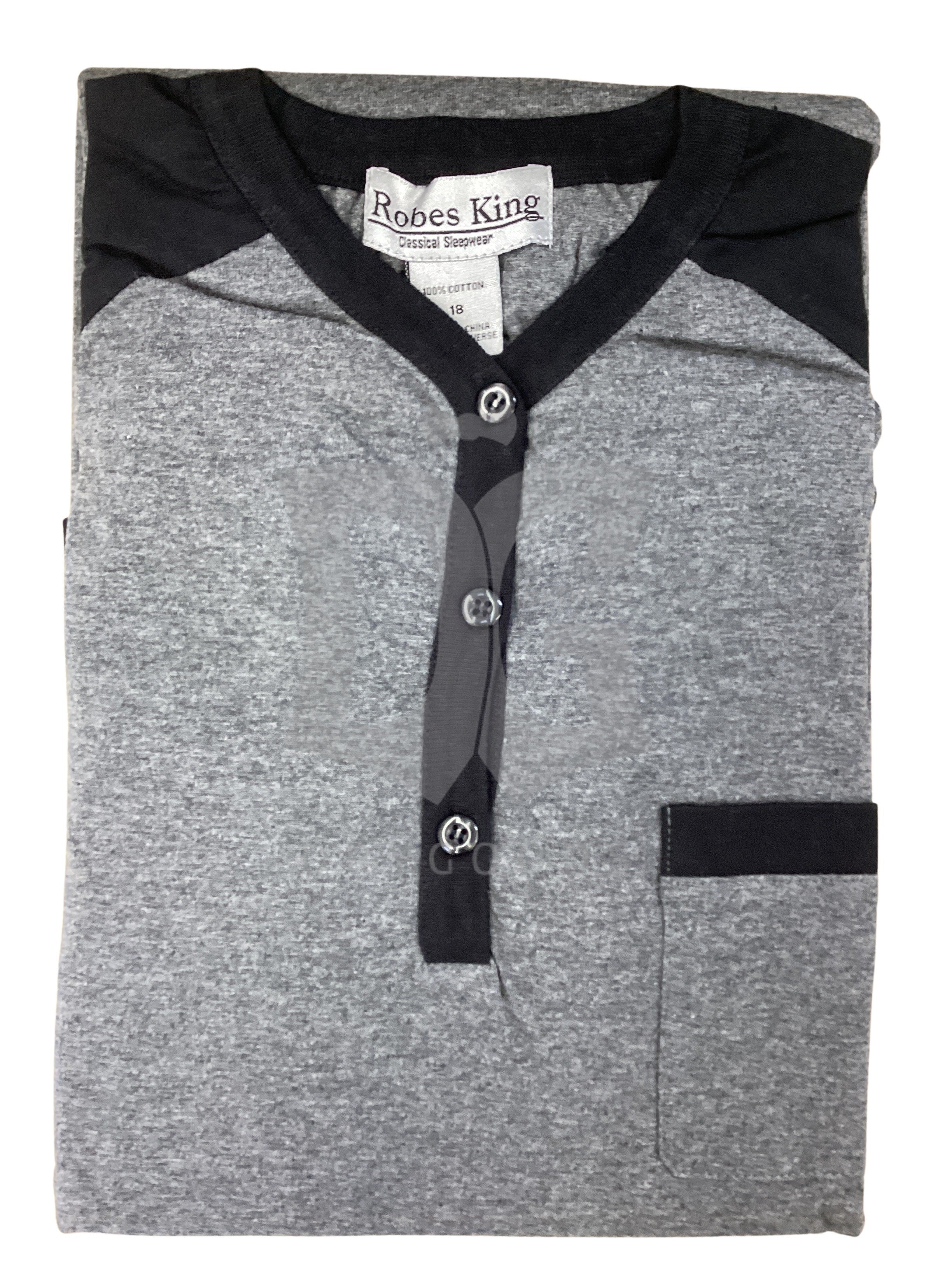 Robes King Mens Knit Night Shirt