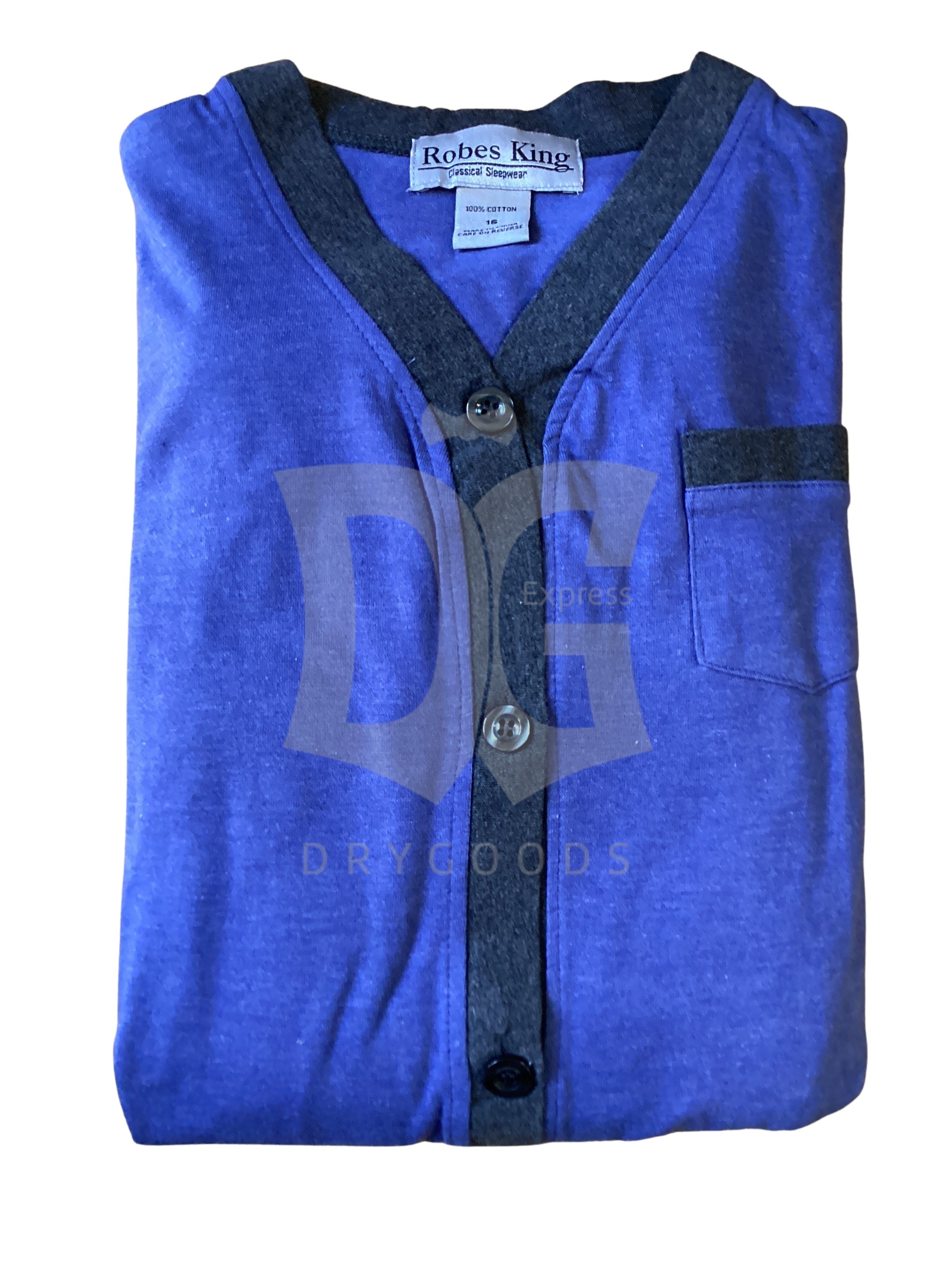 Robes King Boys Knit Pajamas Button Down