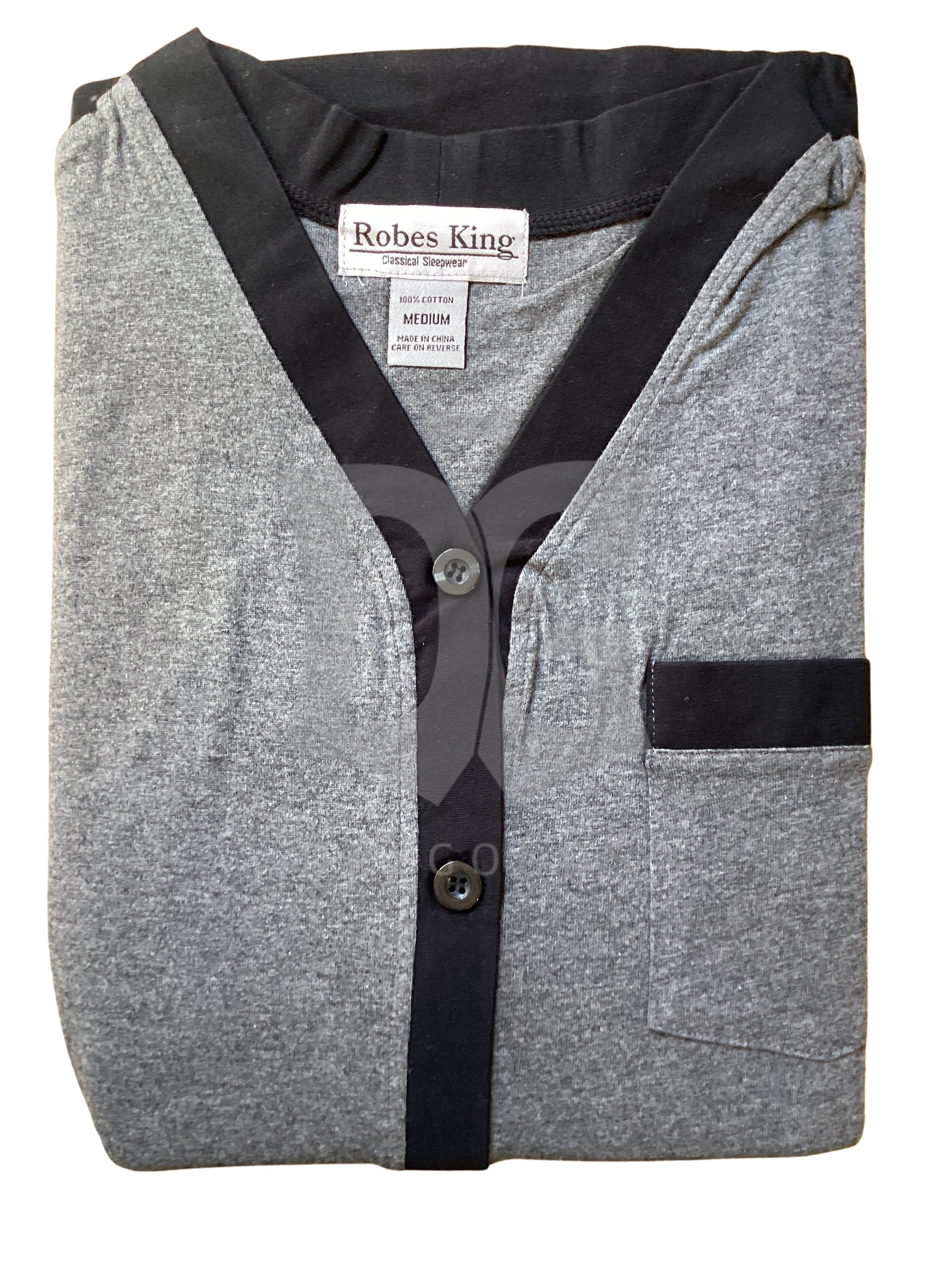 Robes King Men's Buttoned Pajamas