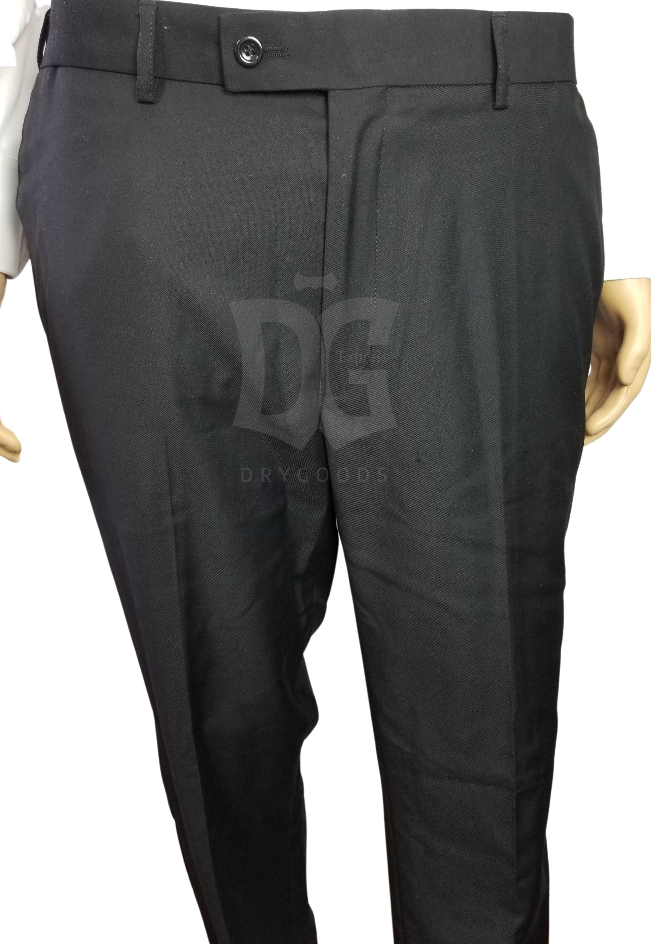 Madison Avenue Mens Black Dress Pants