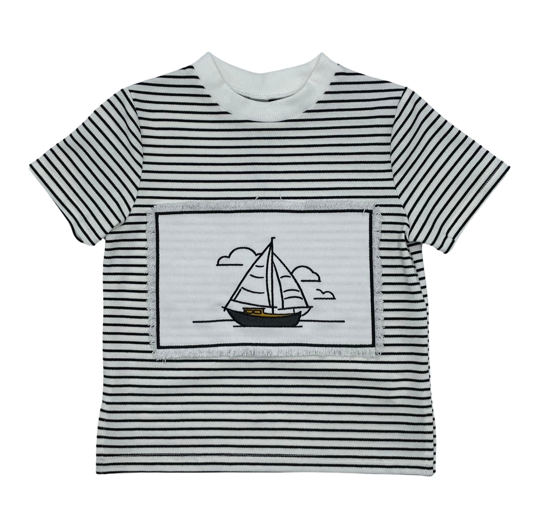 Siccinino Boy's Strpied Row Boat T-Shirt Ss