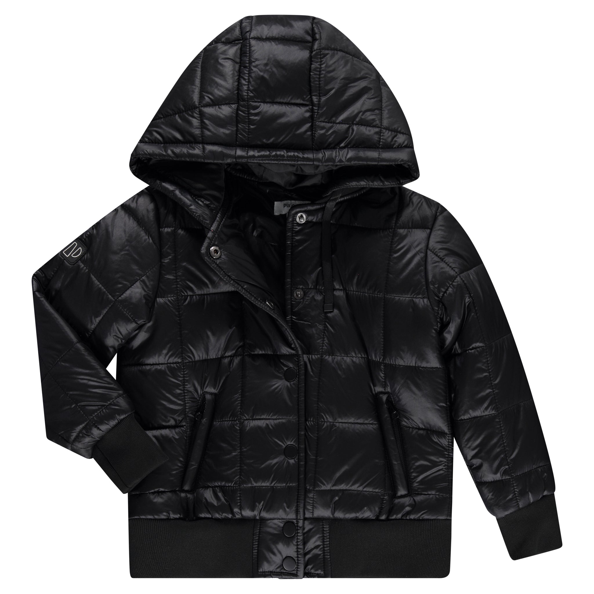 Pixie Label Quilted Jacket With Snaps