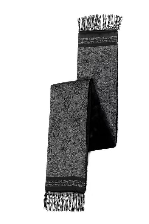 Lucci Men's Reversible Silk/Rabbit Fur Scarf #72