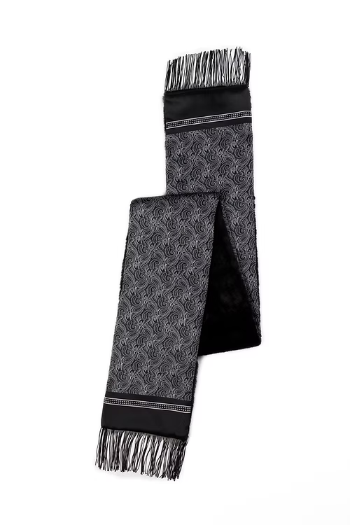 Lucci Men's Reversible Silk/Rabbit Fur Scarf #73