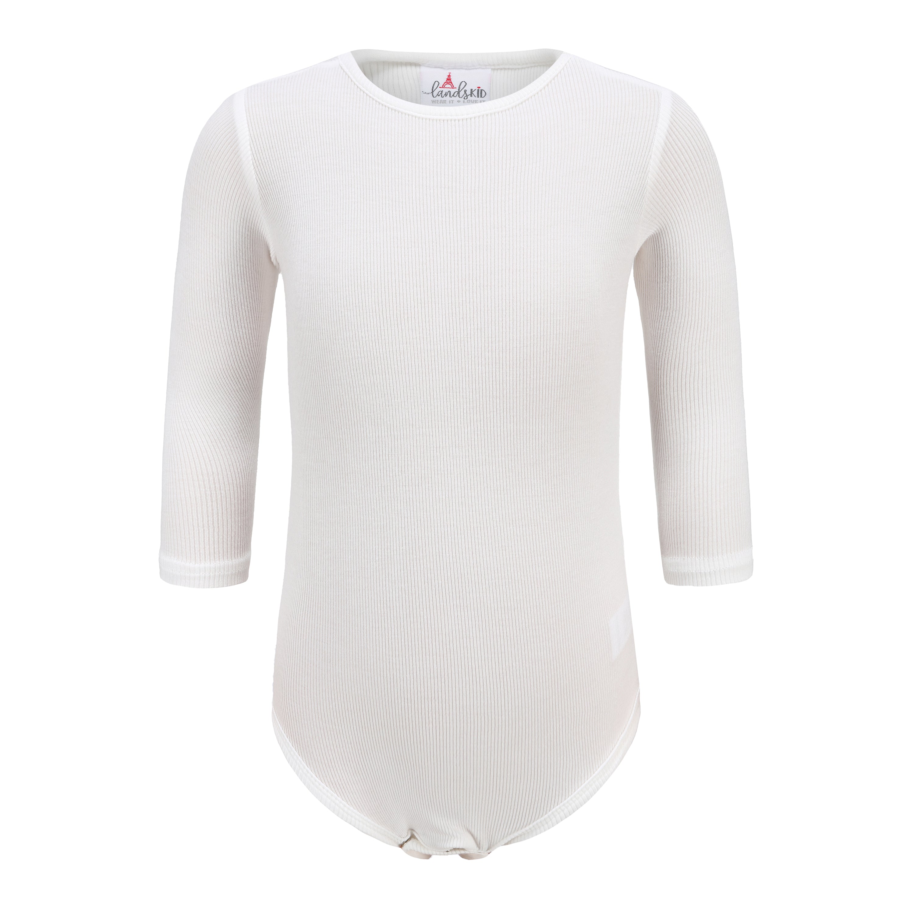 Lk Shell Rib Ivory Onesie L/S