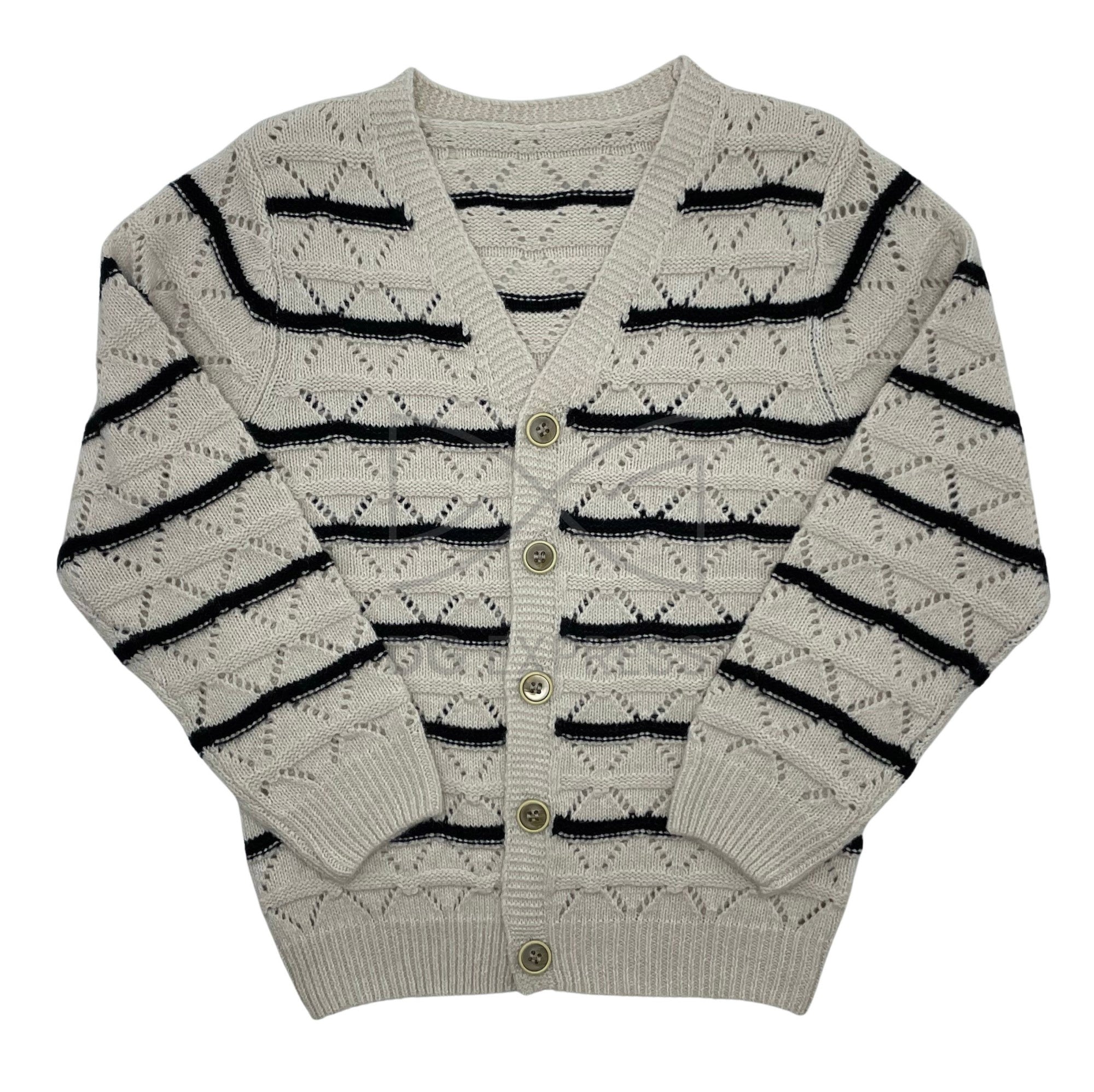 Bzzy Style Textured Striped Cardigan