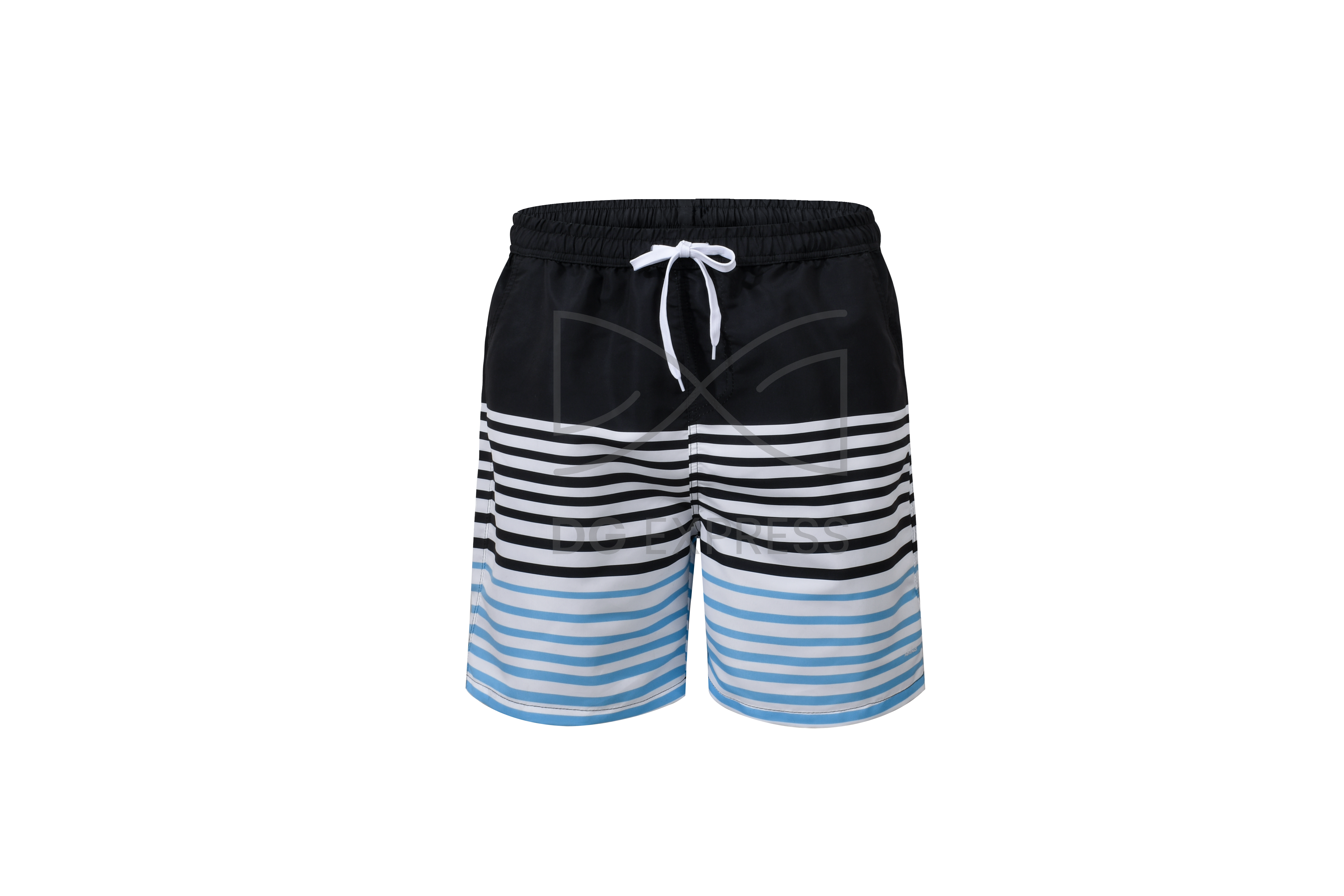 Abstract Men's Striped Bathing Suit