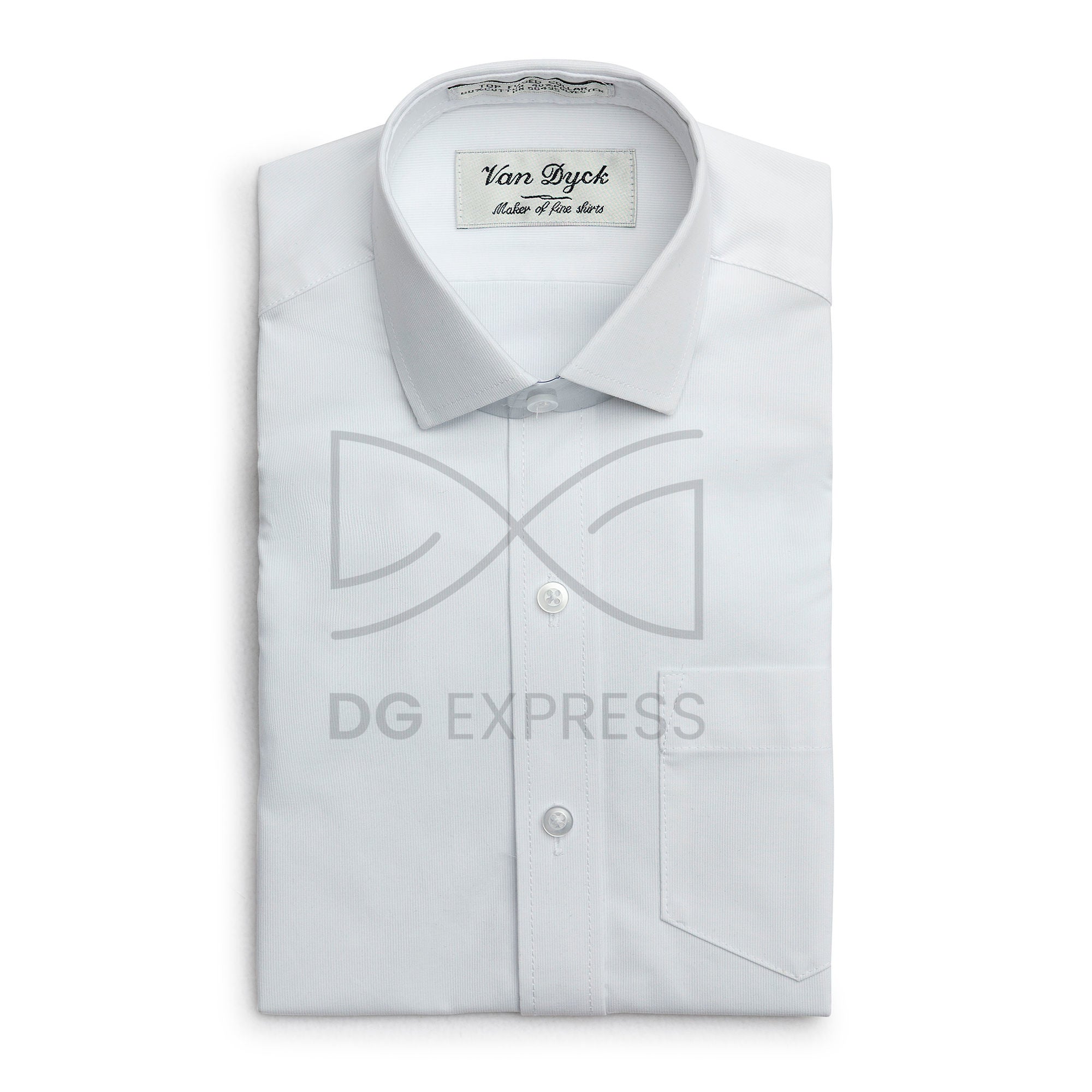 Van Dyck Boys White On White Shirt