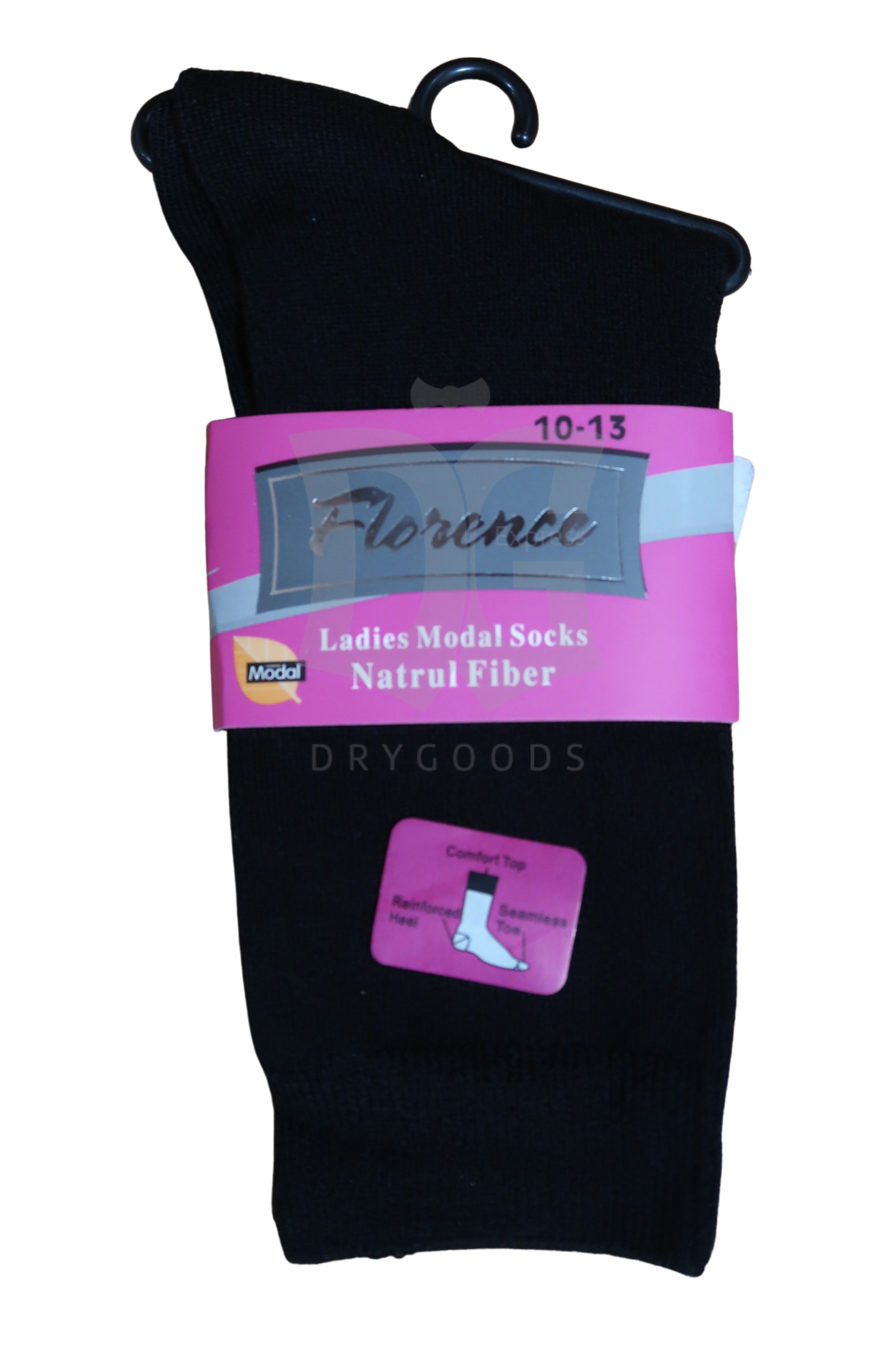 Florence Woman's Black Crew Socks