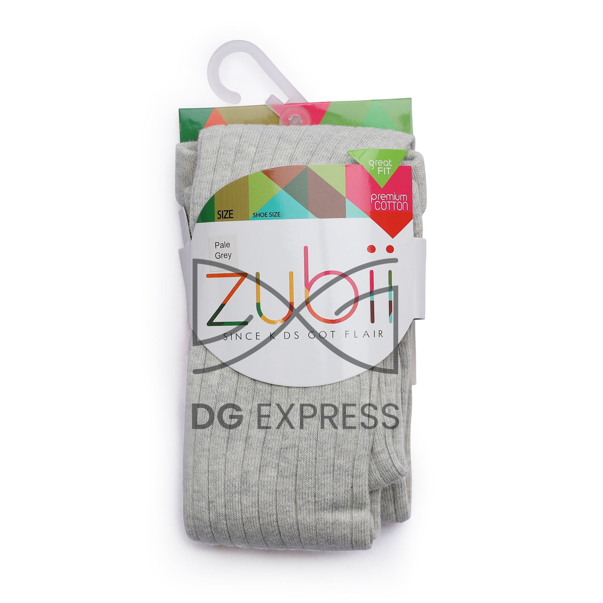 Zubi Girl's Wide Ribbed Cotton Tights